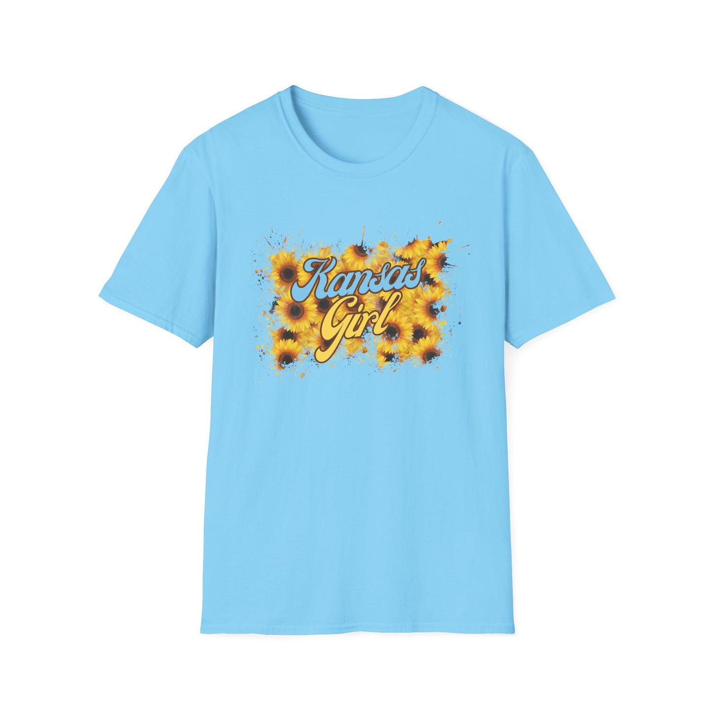 Kansas Girl Tie-Dye T-Shirt, Fun Shirt for Kansas Lovers, Unique Gift for Birthdays, Casual Wear, Summer Outfits