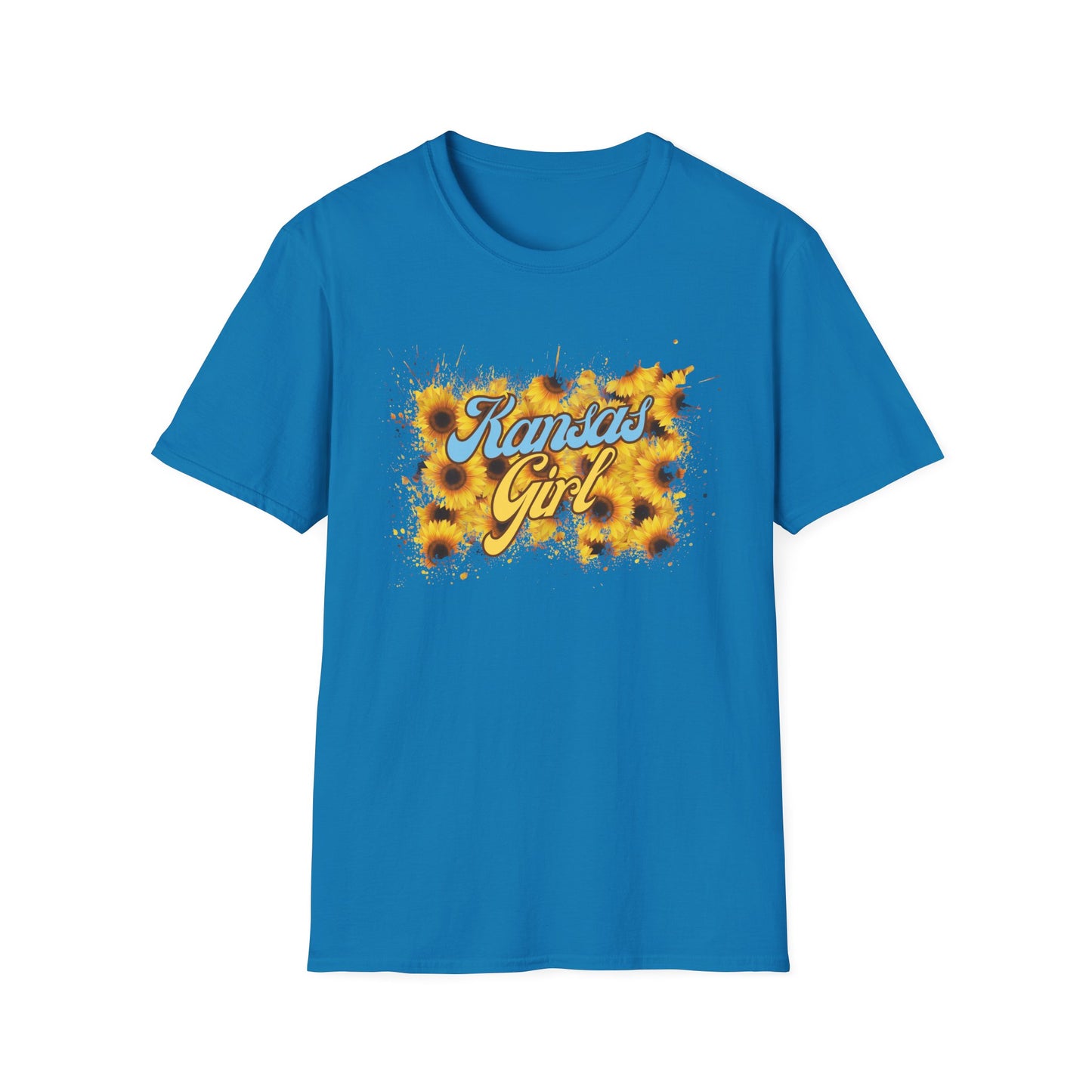 Kansas Girl Tie-Dye T-Shirt, Fun Shirt for Kansas Lovers, Unique Gift for Birthdays, Casual Wear, Summer Outfits