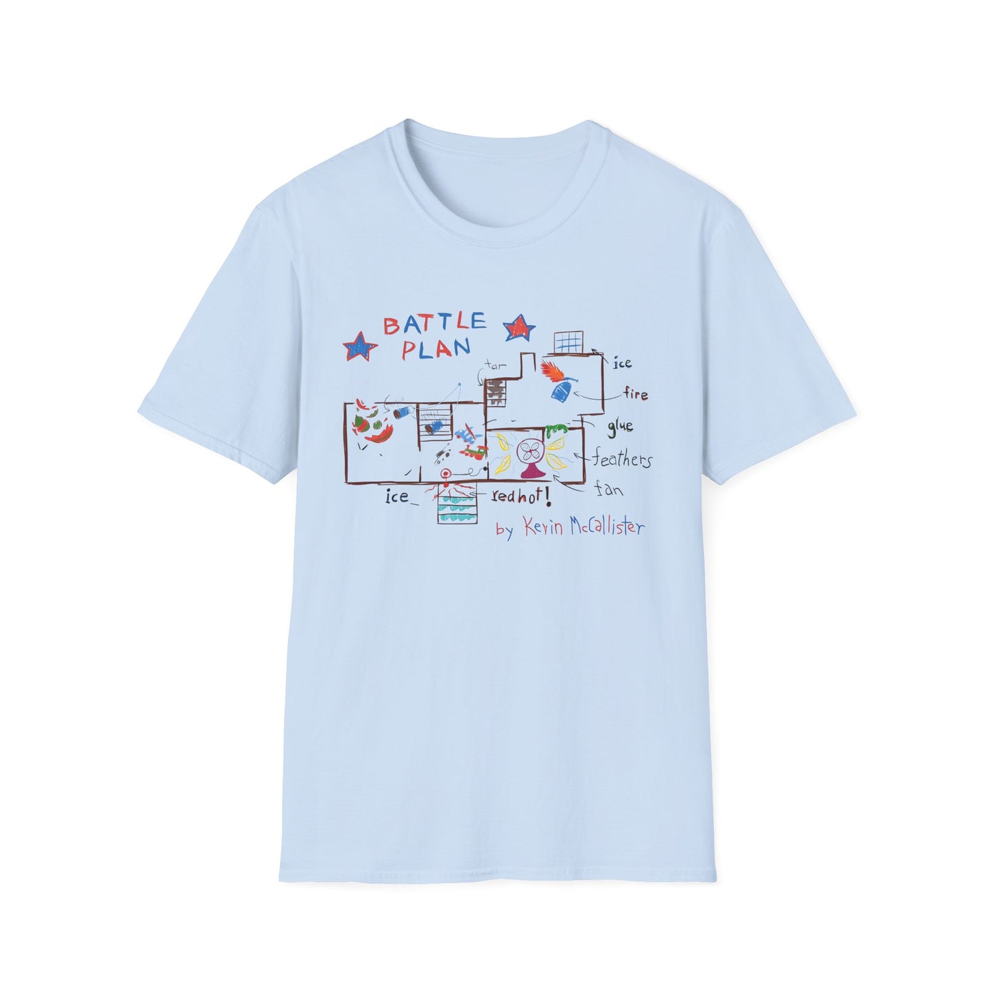 Home Alone Battle Plan - Unisex Softstyle T-Shirt