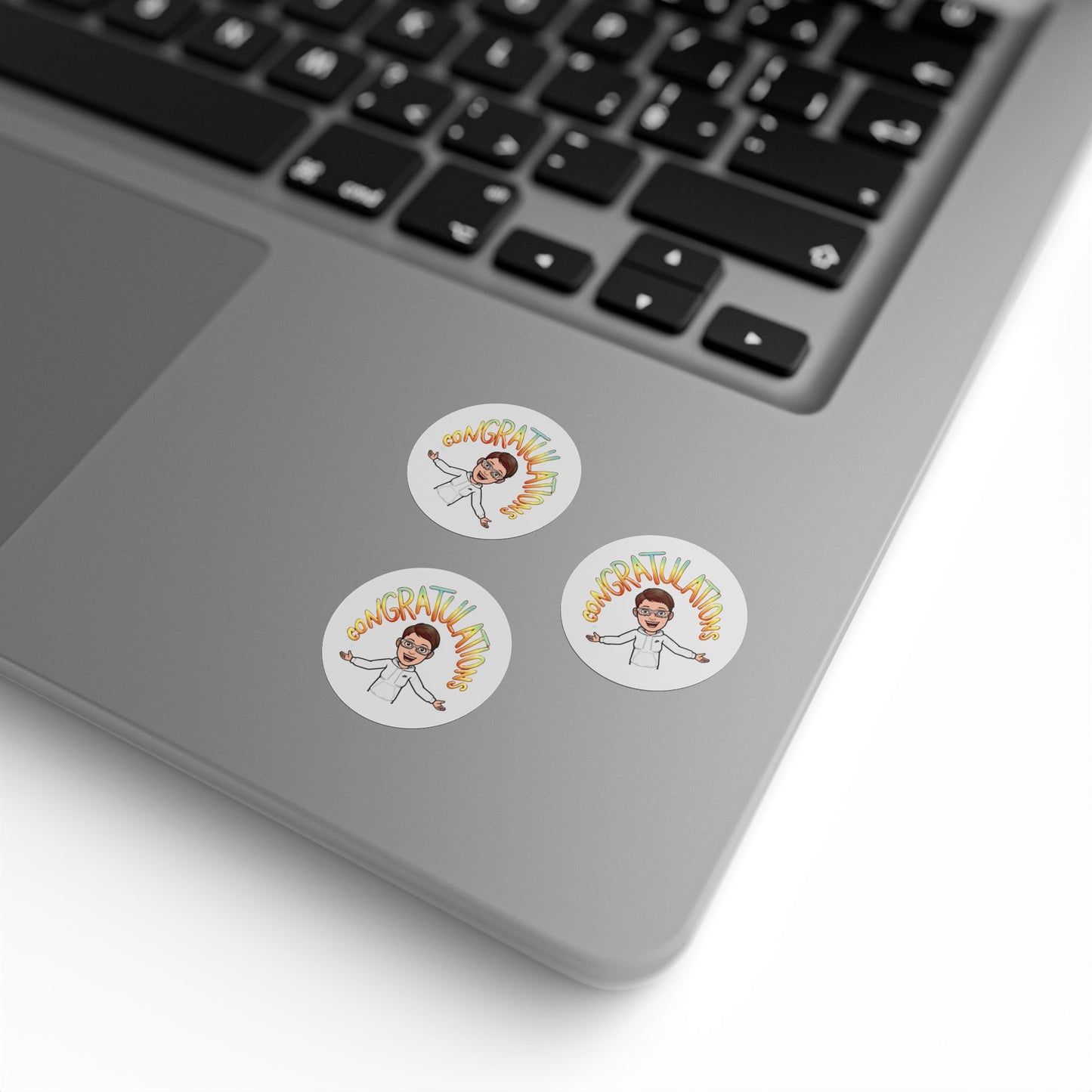 Congratulations Round Sticker Labels - Cheerful Party Roll