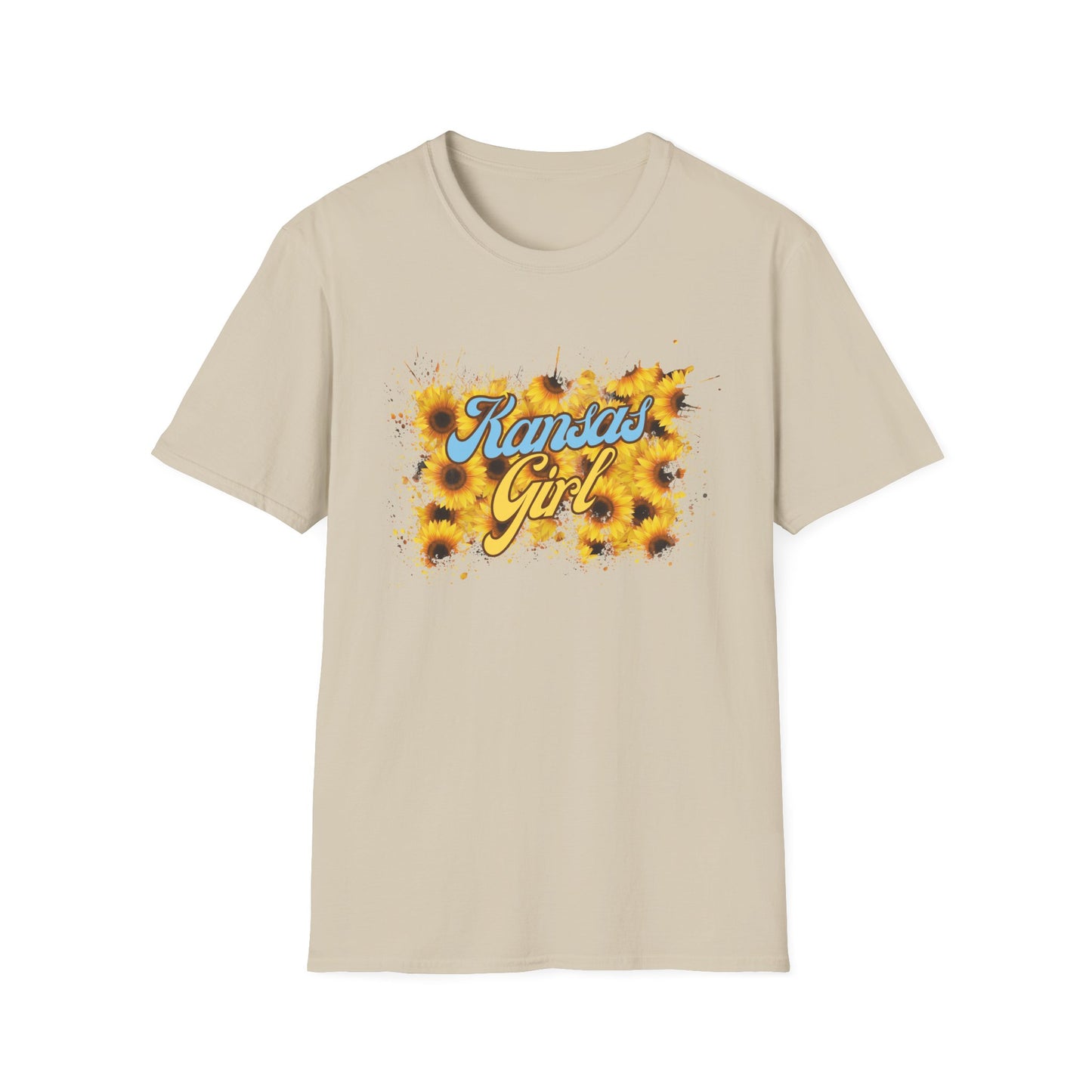 Kansas Girl Tie-Dye T-Shirt, Fun Shirt for Kansas Lovers, Unique Gift for Birthdays, Casual Wear, Summer Outfits