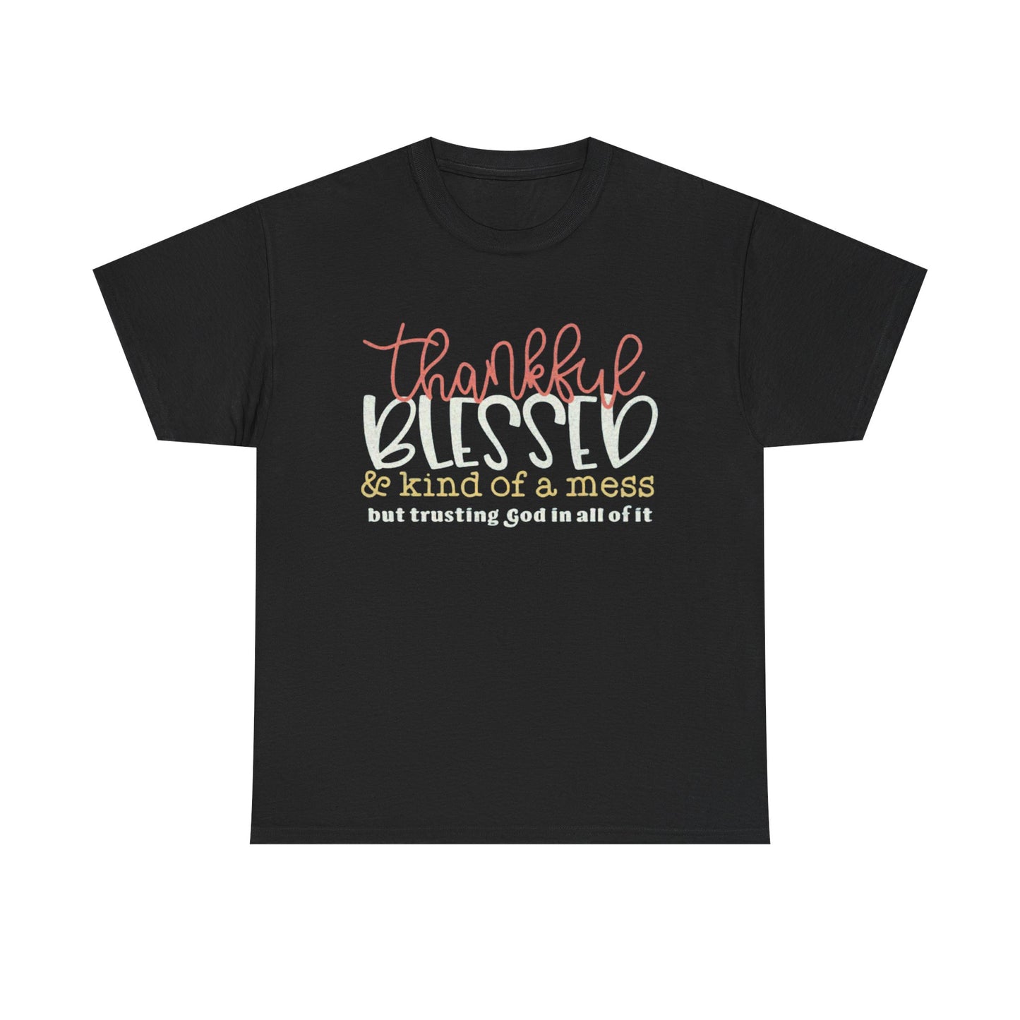 Thankful and Blessed Tee, Unisex Cotton Shirt for Gratitude, Gift for Friends, Thanksgiving Apparel, Everyday Comfort