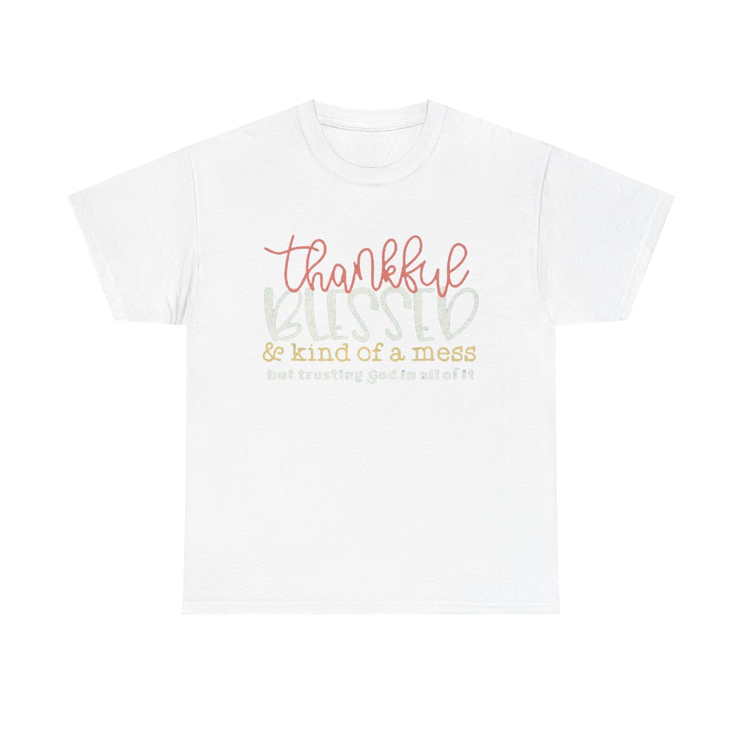 Thankful and Blessed Tee, Unisex Cotton Shirt for Gratitude, Gift for Friends, Thanksgiving Apparel, Everyday Comfort