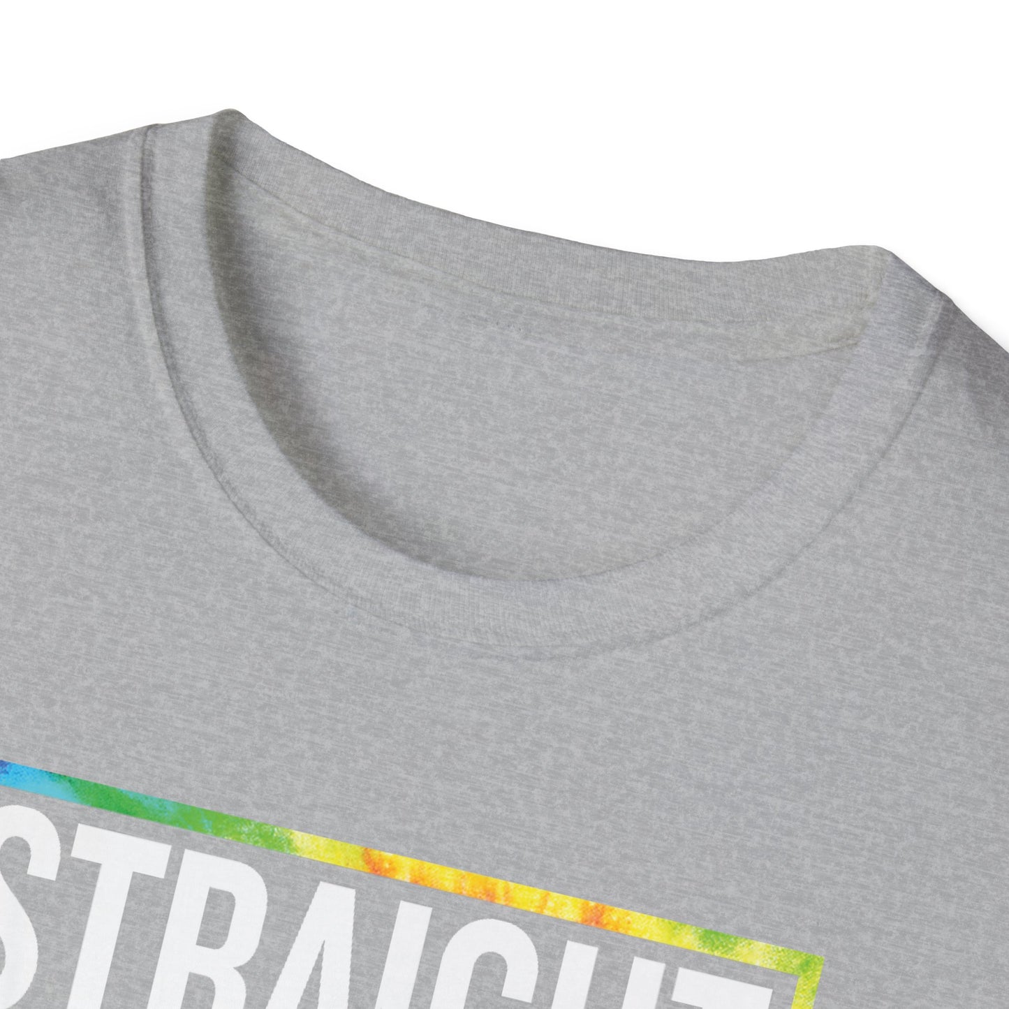 Vibrant Tie-Dye Outta t-shirt, Unisex Softstyle Tee, Summer Casual Shirt, Gift for Friends, Festival Wear, LGBTQ+ Pride Apparel