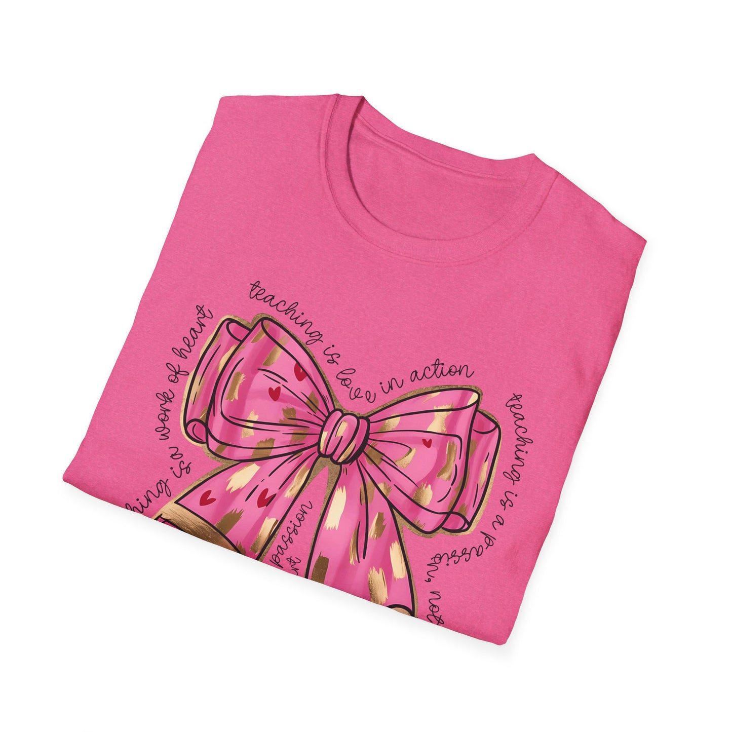 Teacher Valentine Coquette - Unisex Softstyle T-Shirt