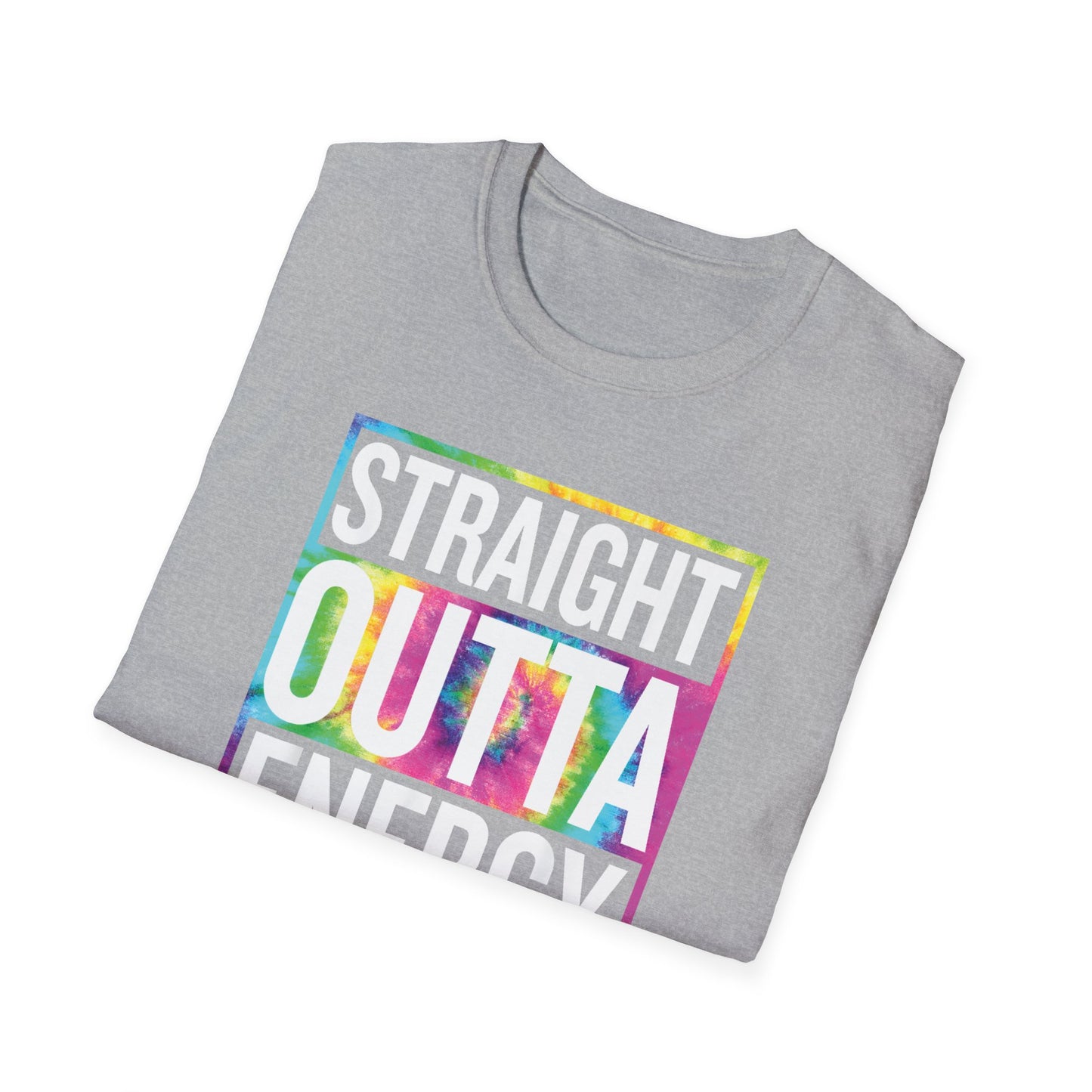 Vibrant Tie-Dye Outta t-shirt, Unisex Softstyle Tee, Summer Casual Shirt, Gift for Friends, Festival Wear, LGBTQ+ Pride Apparel