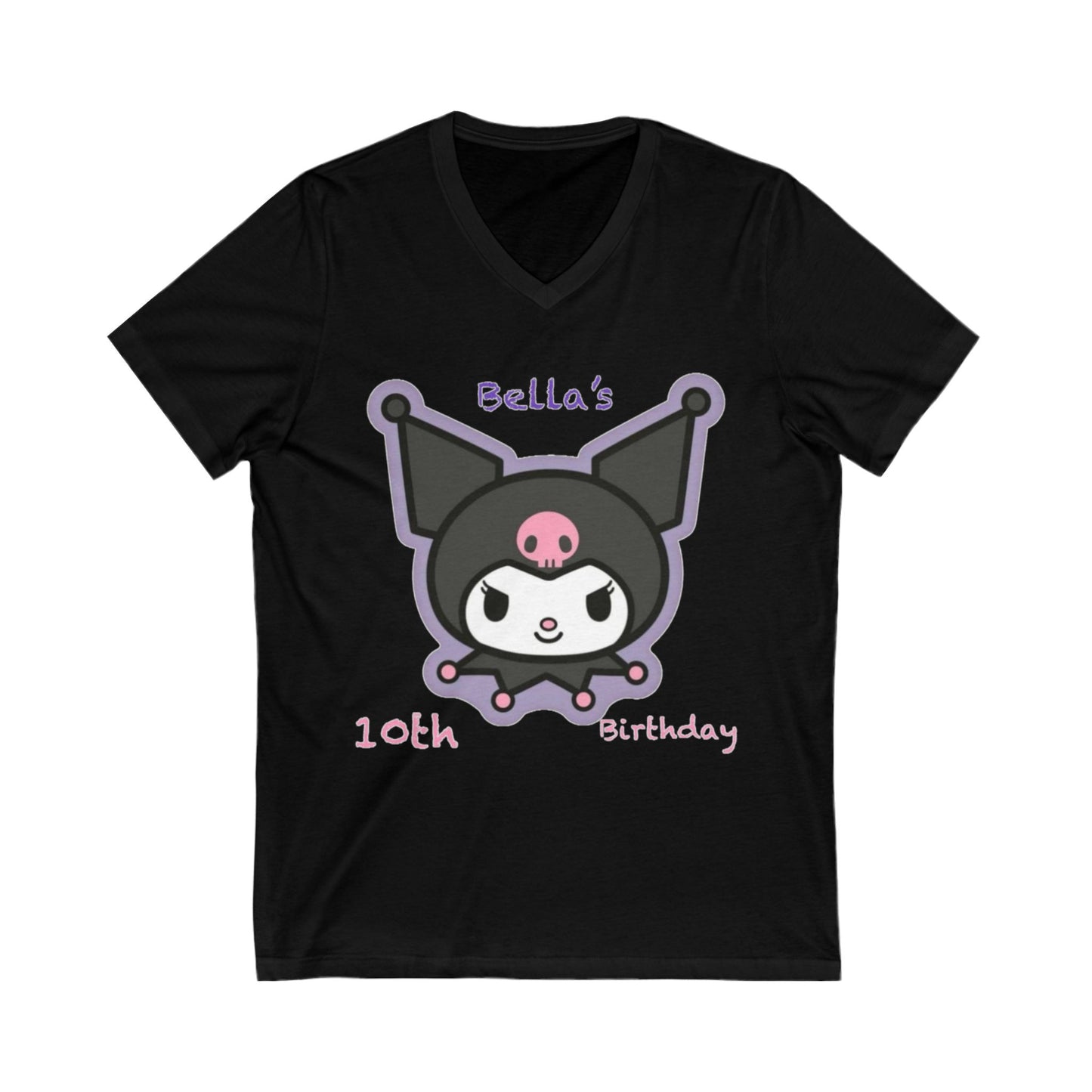 Donna Bella's Birthday - Unisex Jersey Short Sleeve V-Neck Tee