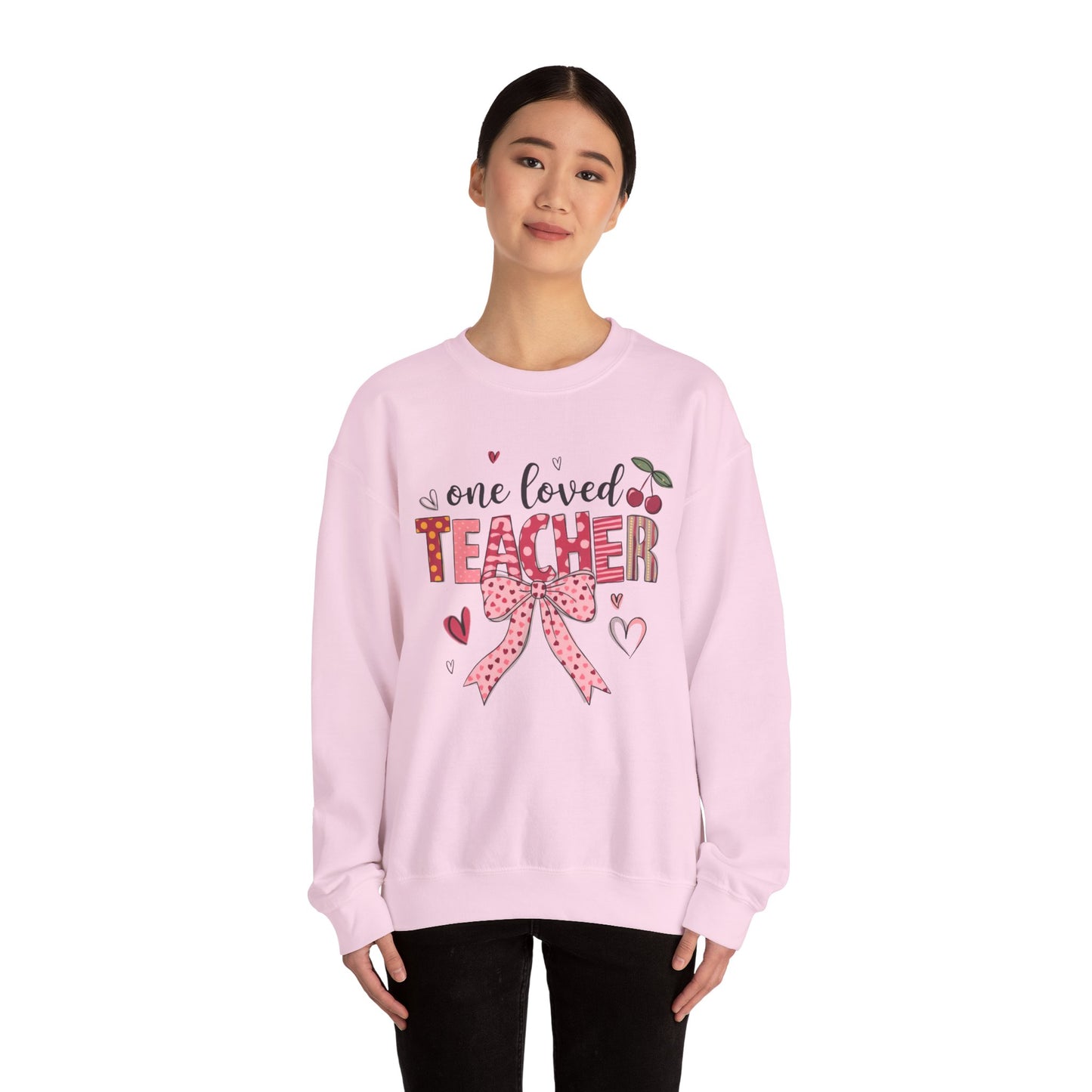 One Loved Teacher - Unisex Heavy Blend™ Crewneck Sweatshirt