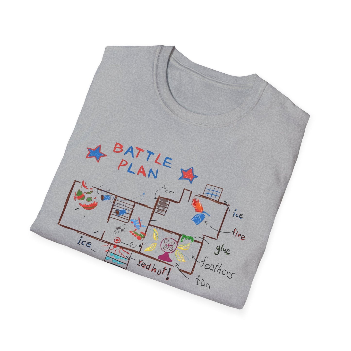 Home Alone Battle Plan - Unisex Softstyle T-Shirt