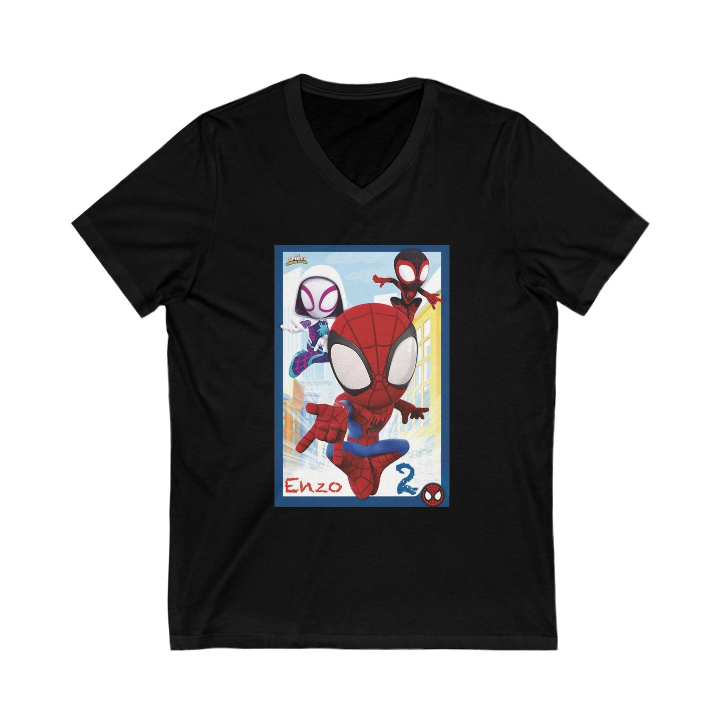 Donna Spiderman - Unisex Jersey Short Sleeve V-Neck Tee
