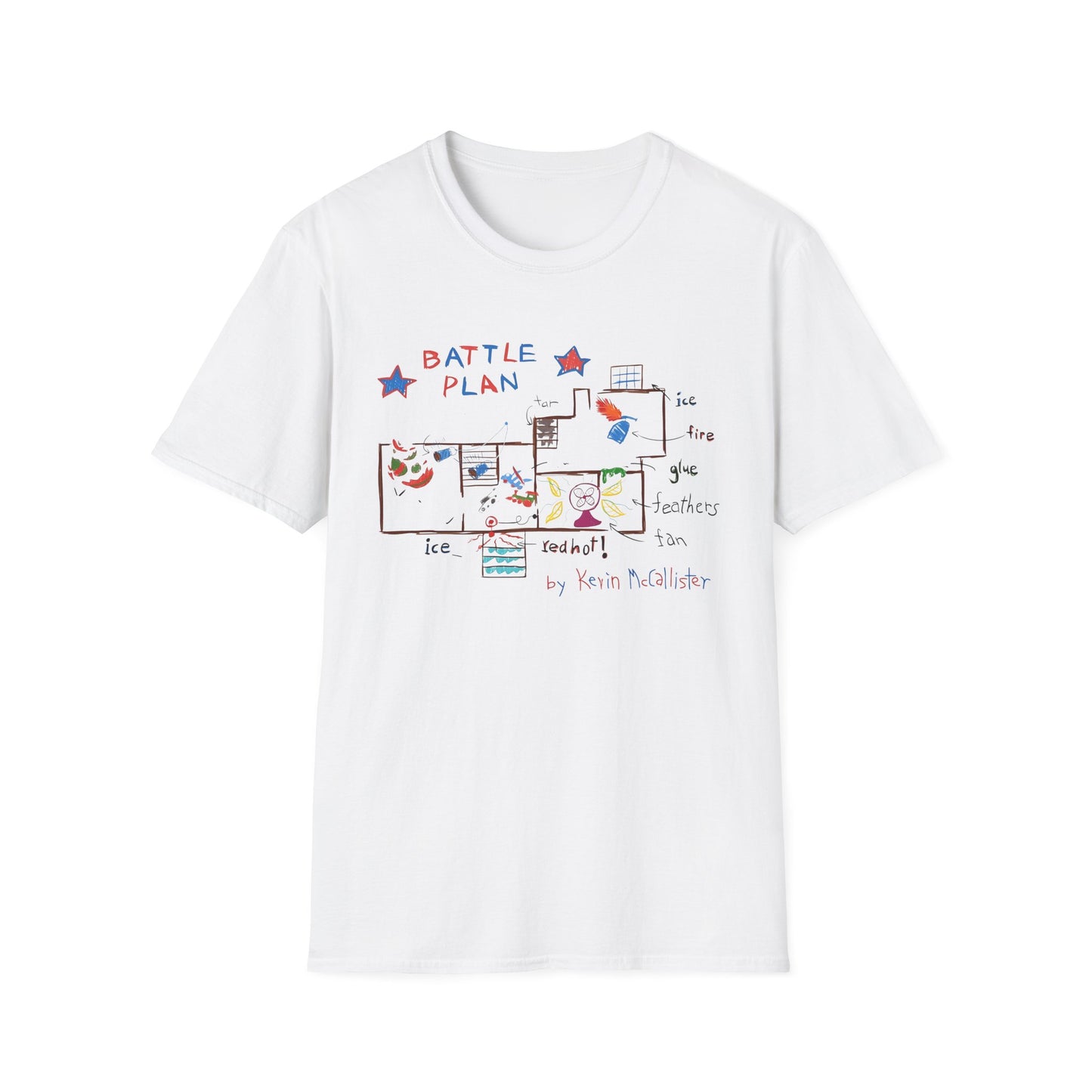 Home Alone Battle Plan - Unisex Softstyle T-Shirt