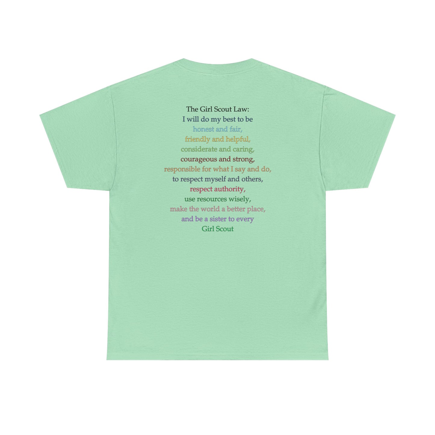 Girl Scouts Troop Tee - Unisex Cotton T-Shirt with Inspirational Girl Scout Law