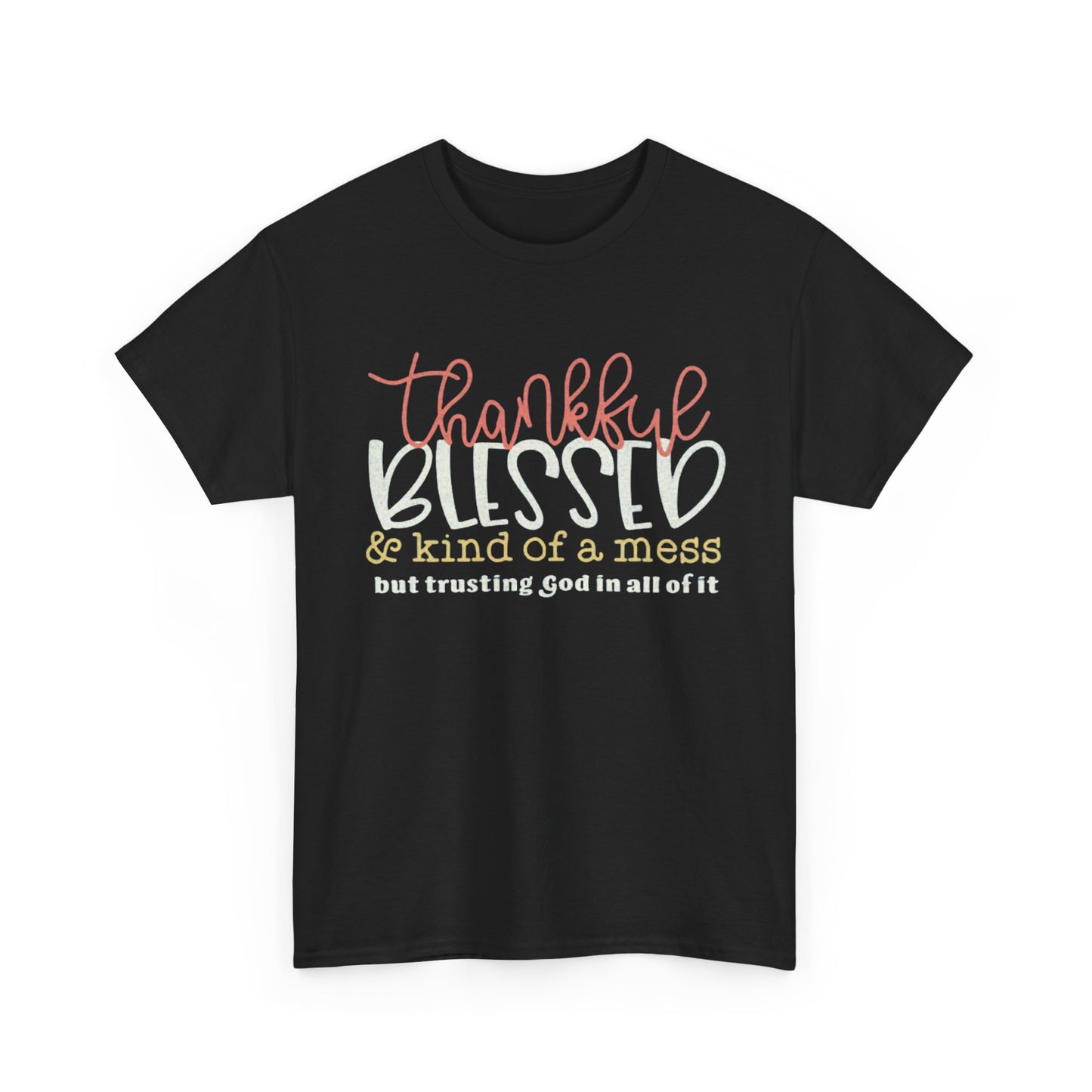Thankful and Blessed Tee, Unisex Cotton Shirt for Gratitude, Gift for Friends, Thanksgiving Apparel, Everyday Comfort