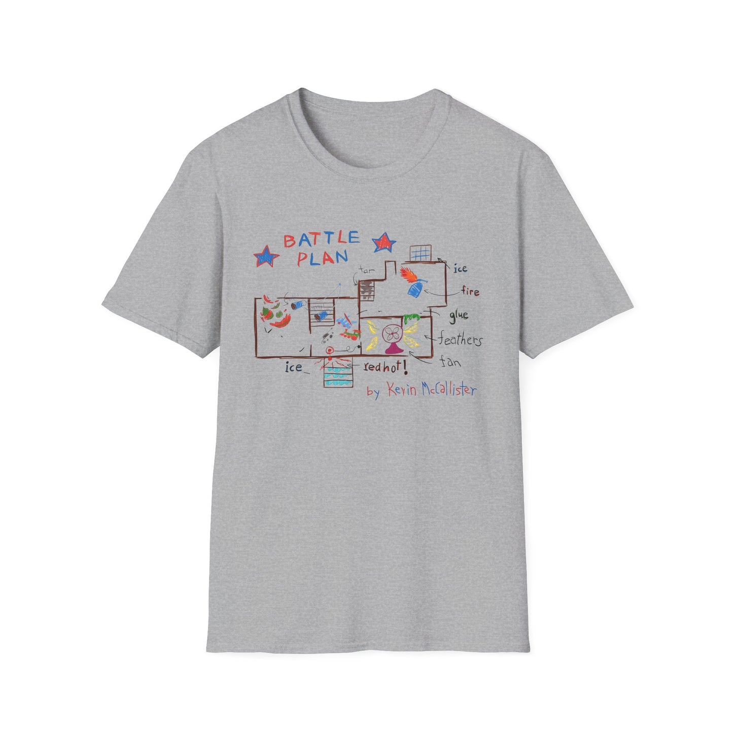 Home Alone Battle Plan - Unisex Softstyle T-Shirt