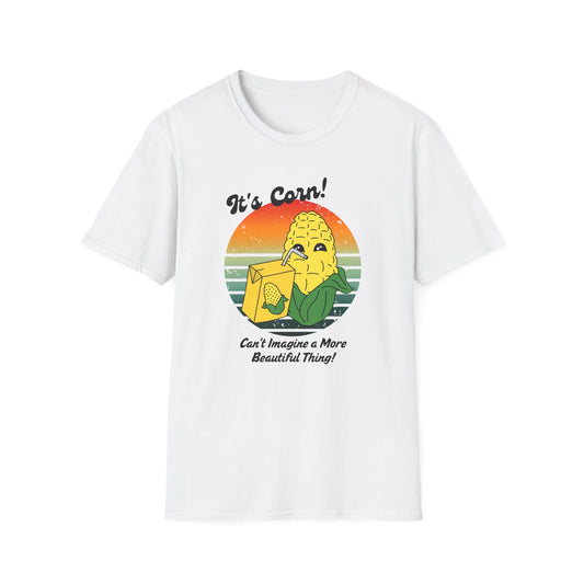 Corn-Inspired Graphic Tee, Fun Unisex T-Shirt, Perfect for Summer BBQs, Gift for Vegetables Lovers, Funny Foodie Shirt