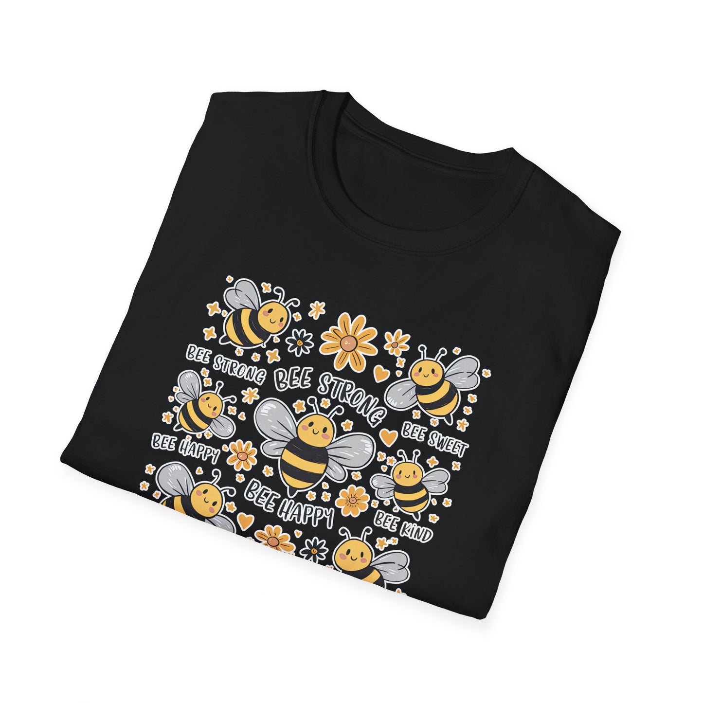 Bee Kind, Sweet, Happy - Unisex Softstyle T-Shirt