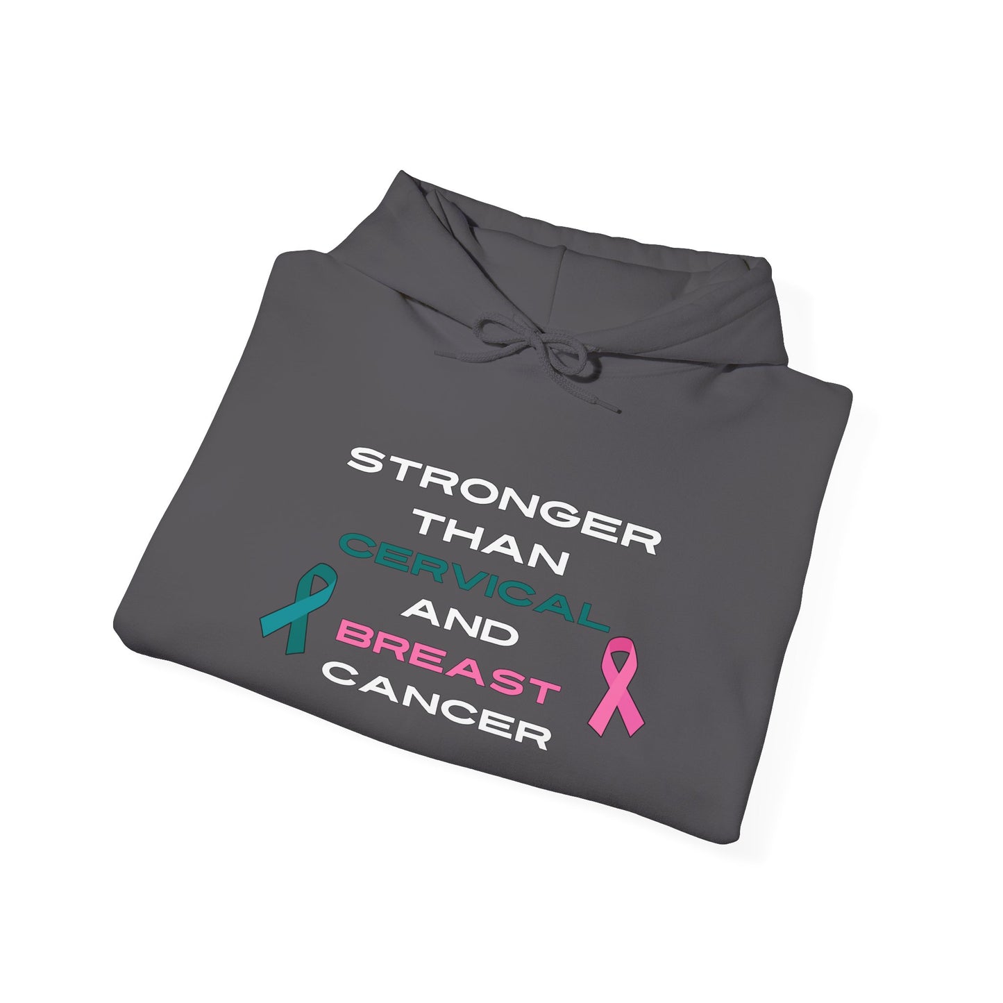 Stronger Than Cervical and Breast Cancer - Unisex Heavy Blend™ Hooded Sweatshirt