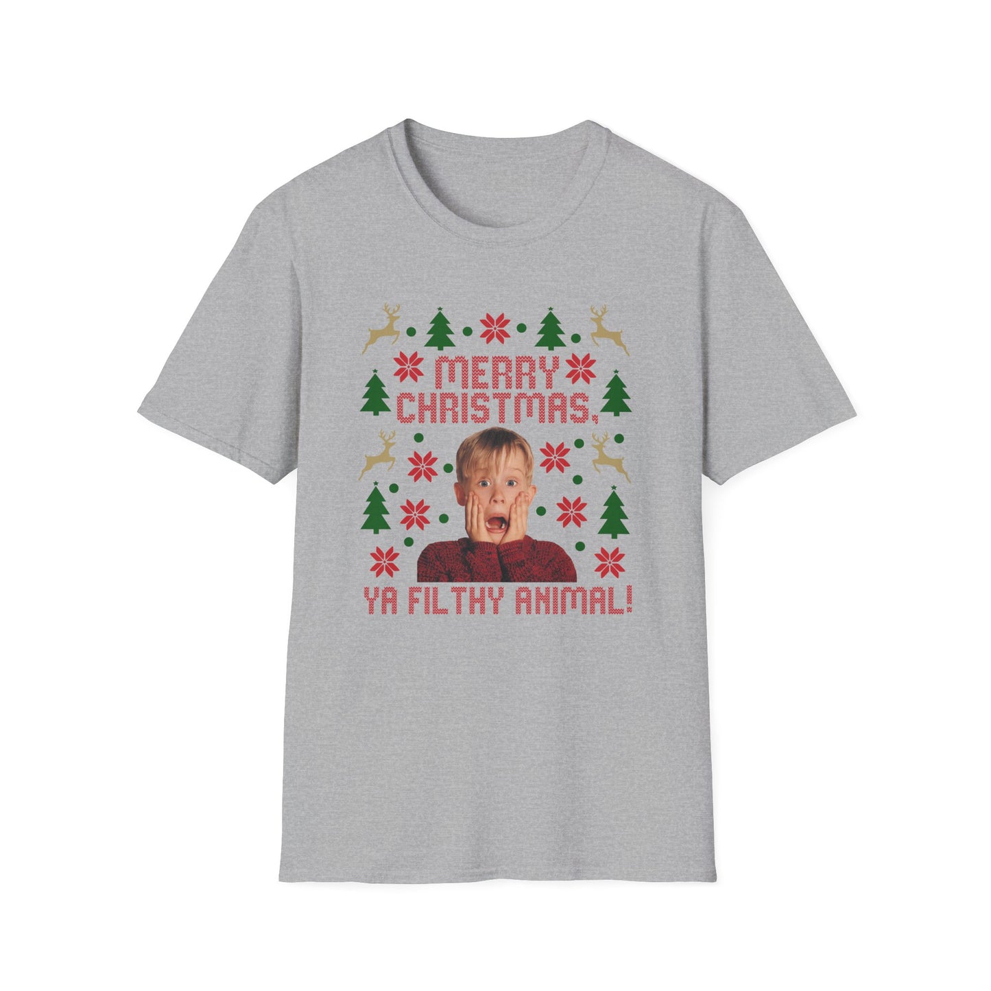 Merry Christmas Ya Filthy Animal - Unisex Softstyle T-Shirt