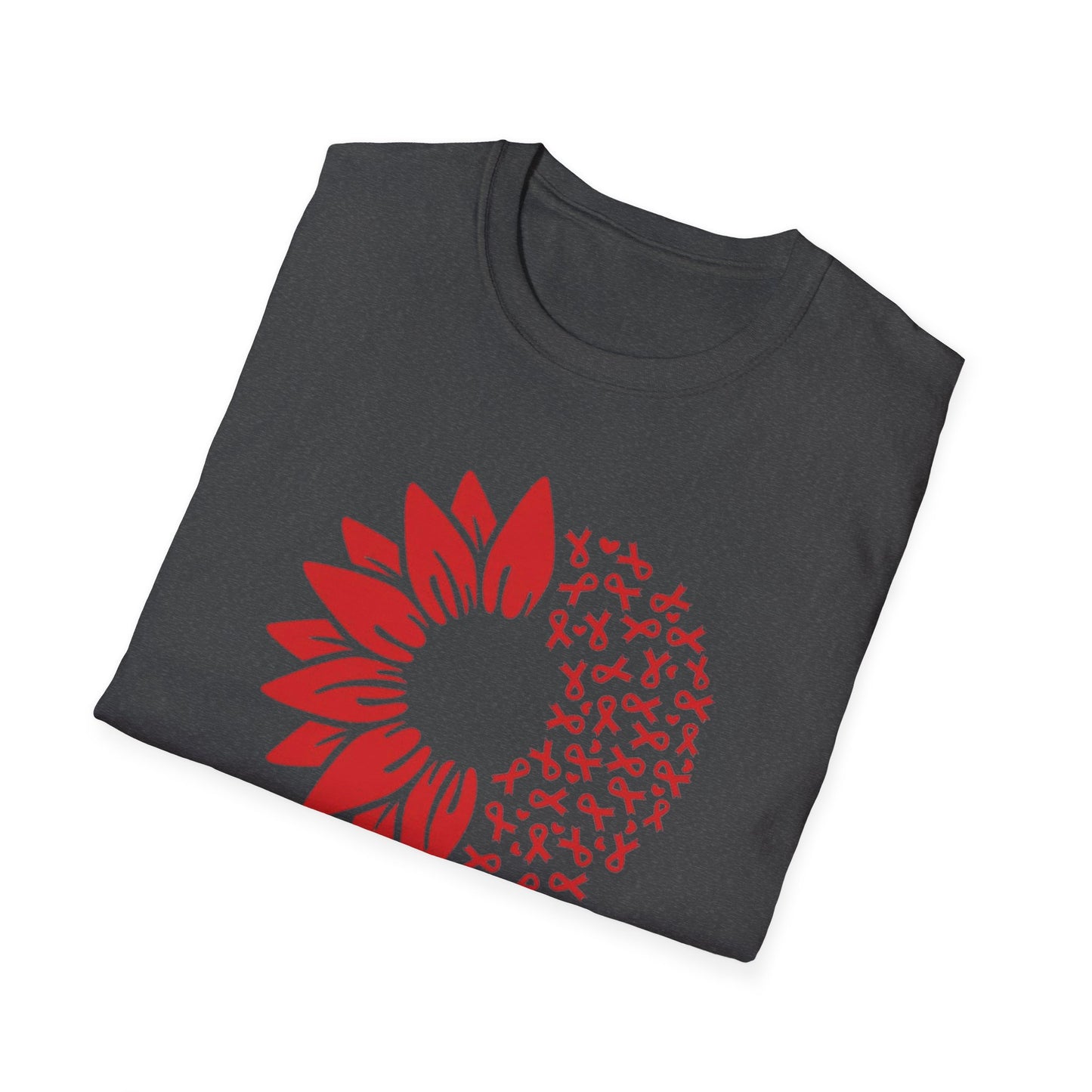 Blood Clot Survivor Flower - Unisex Softstyle T-Shirt