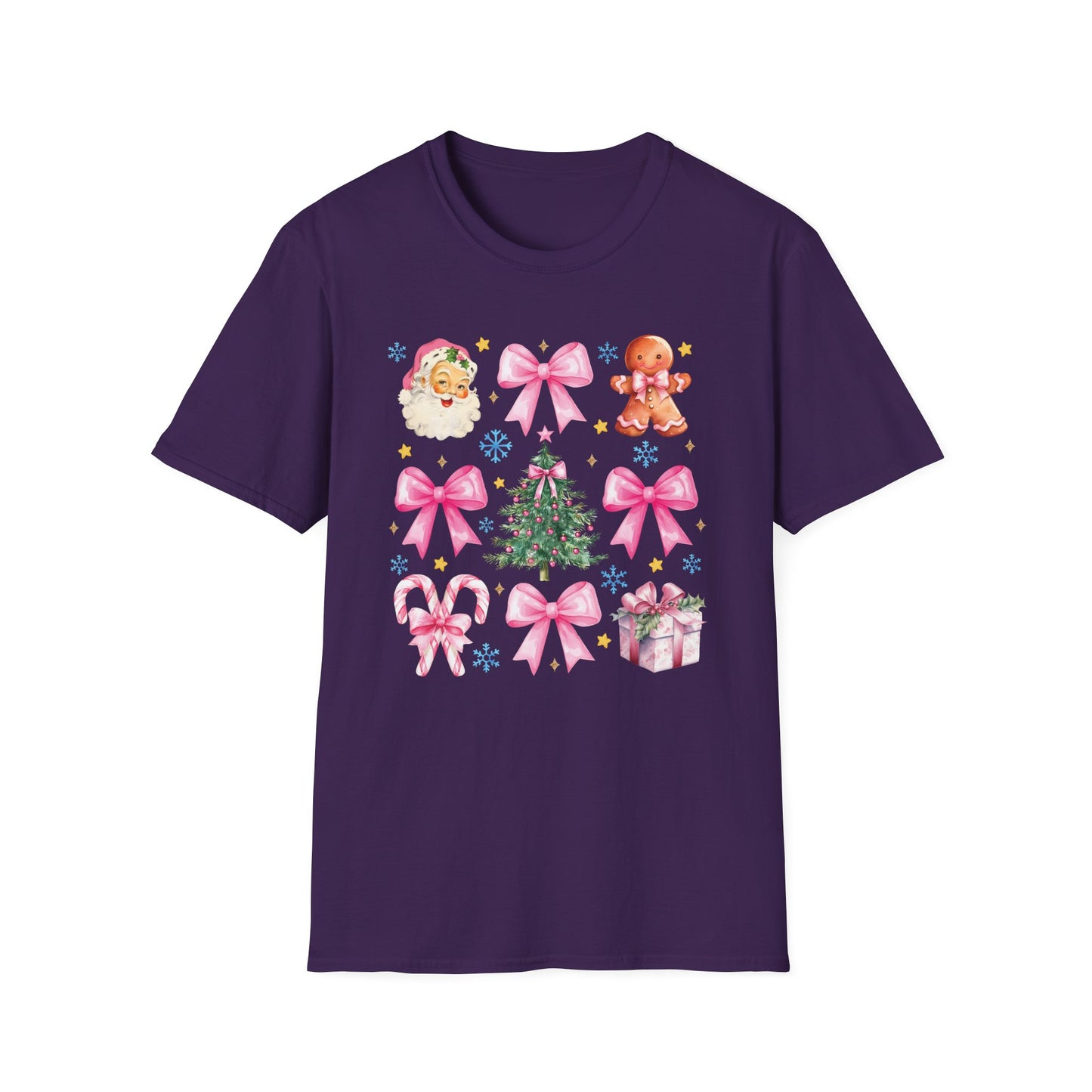 Pink Christmas Coquette - Unisex Softstyle T-Shirt