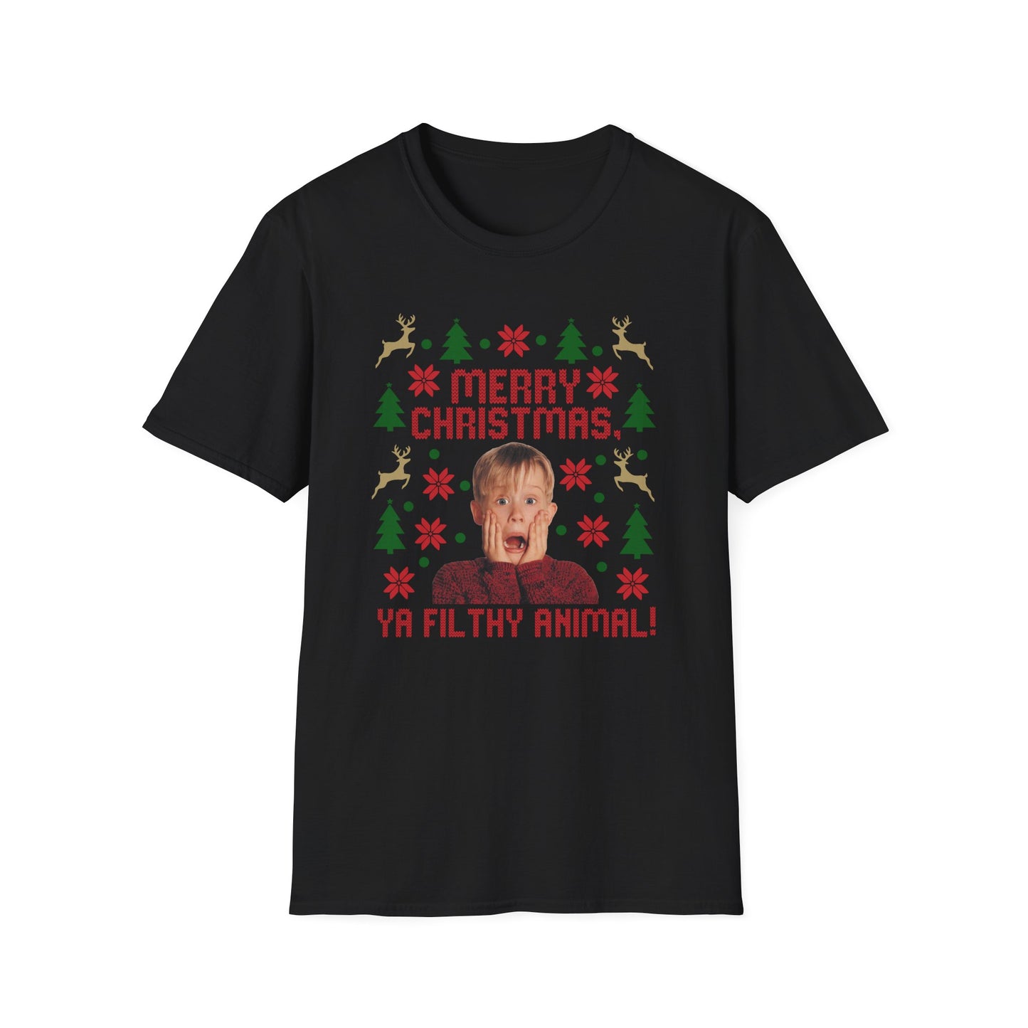 Merry Christmas Ya Filthy Animal - Unisex Softstyle T-Shirt