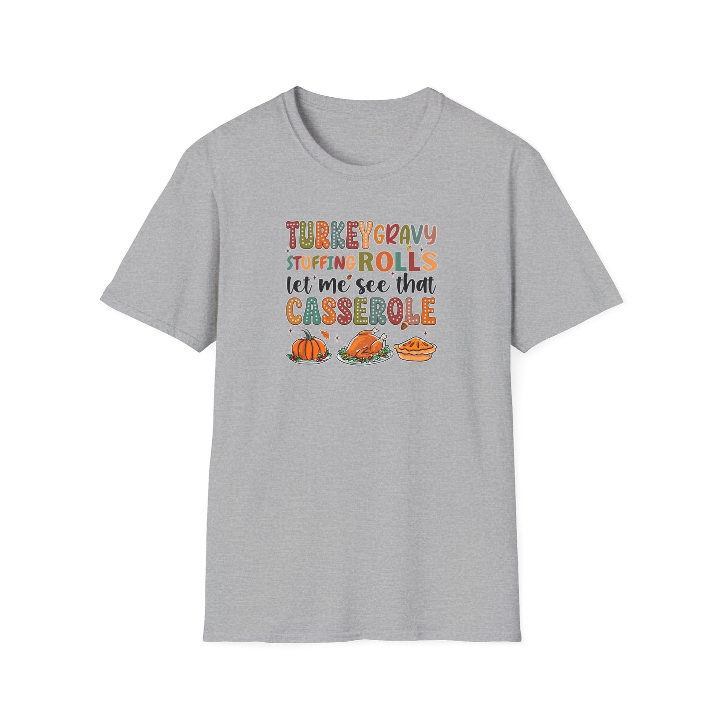 Turkey Gravy Stuffing Rolls - Unisex Softstyle T-Shirt