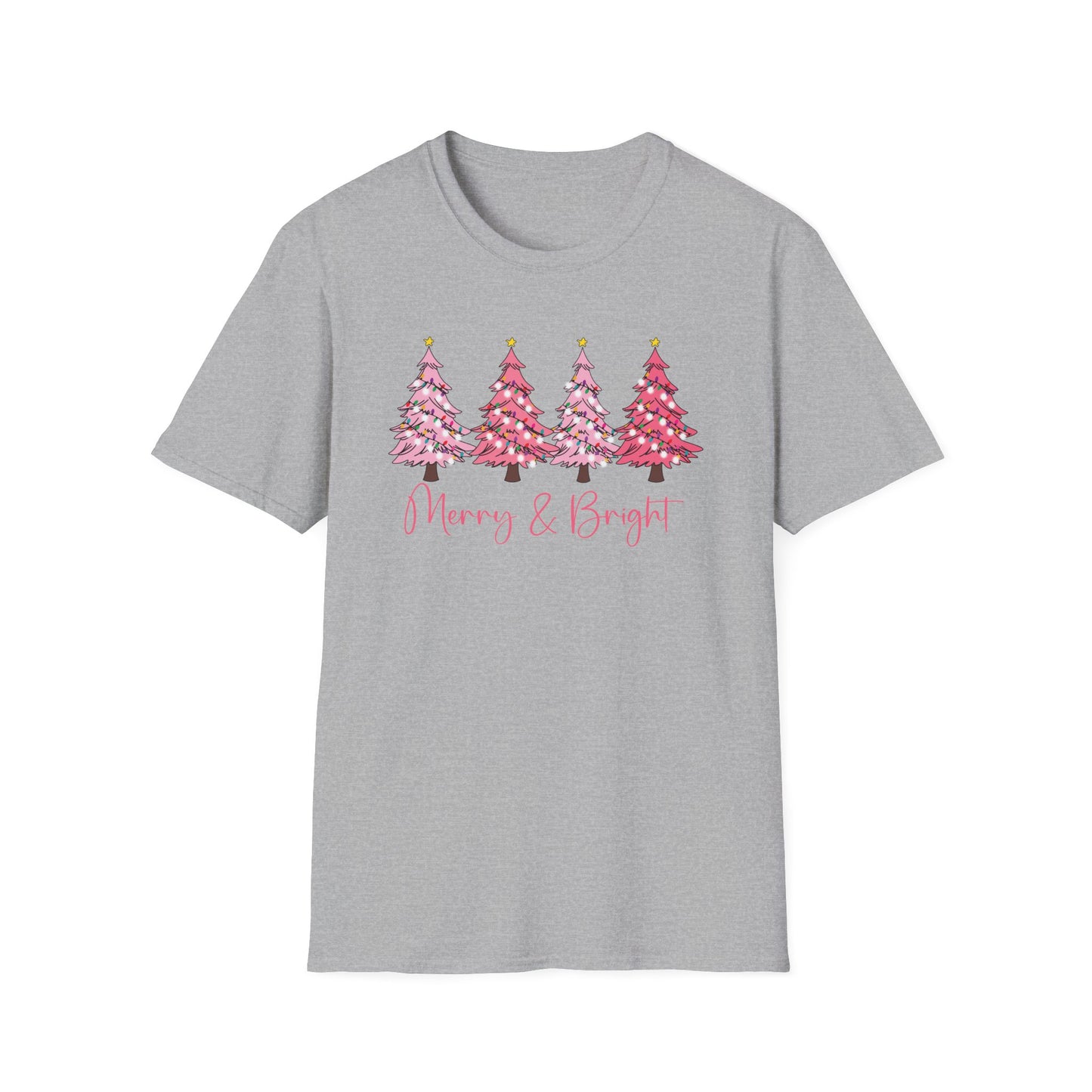 Merry & Bright Pink - Unisex Softstyle T-Shirt