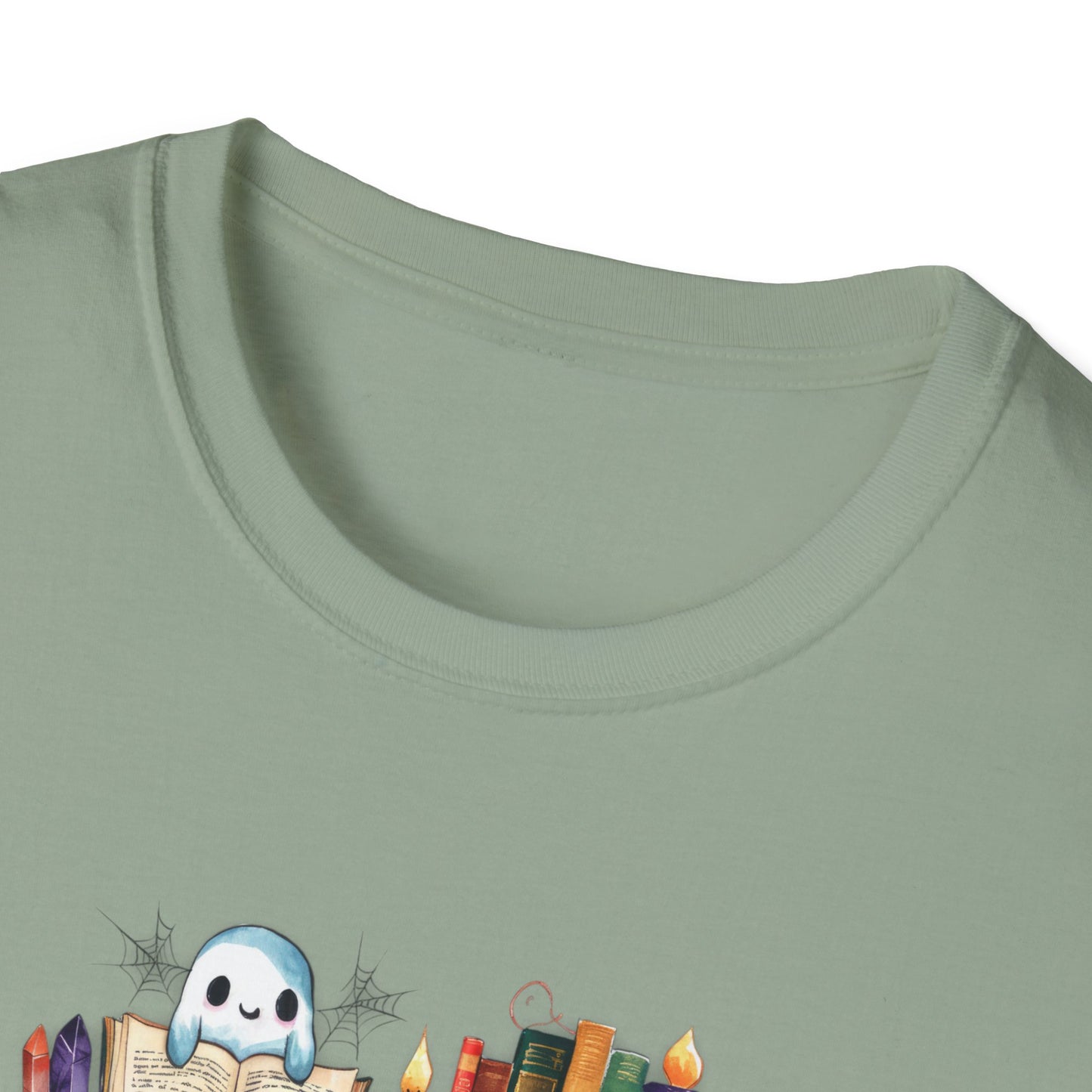 Spooky Bookshelf - Unisex Softstyle T-Shirt