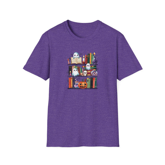 Spooky Bookshelf - Unisex Softstyle T-Shirt