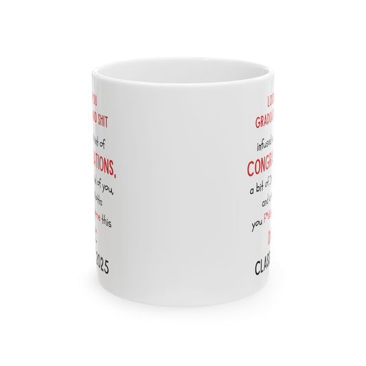 Darec Graduation Celebration Ceramic Mug - Perfect Gift for Graduates, Coffee Lover, Congrats Gift, Customizable Drinkware