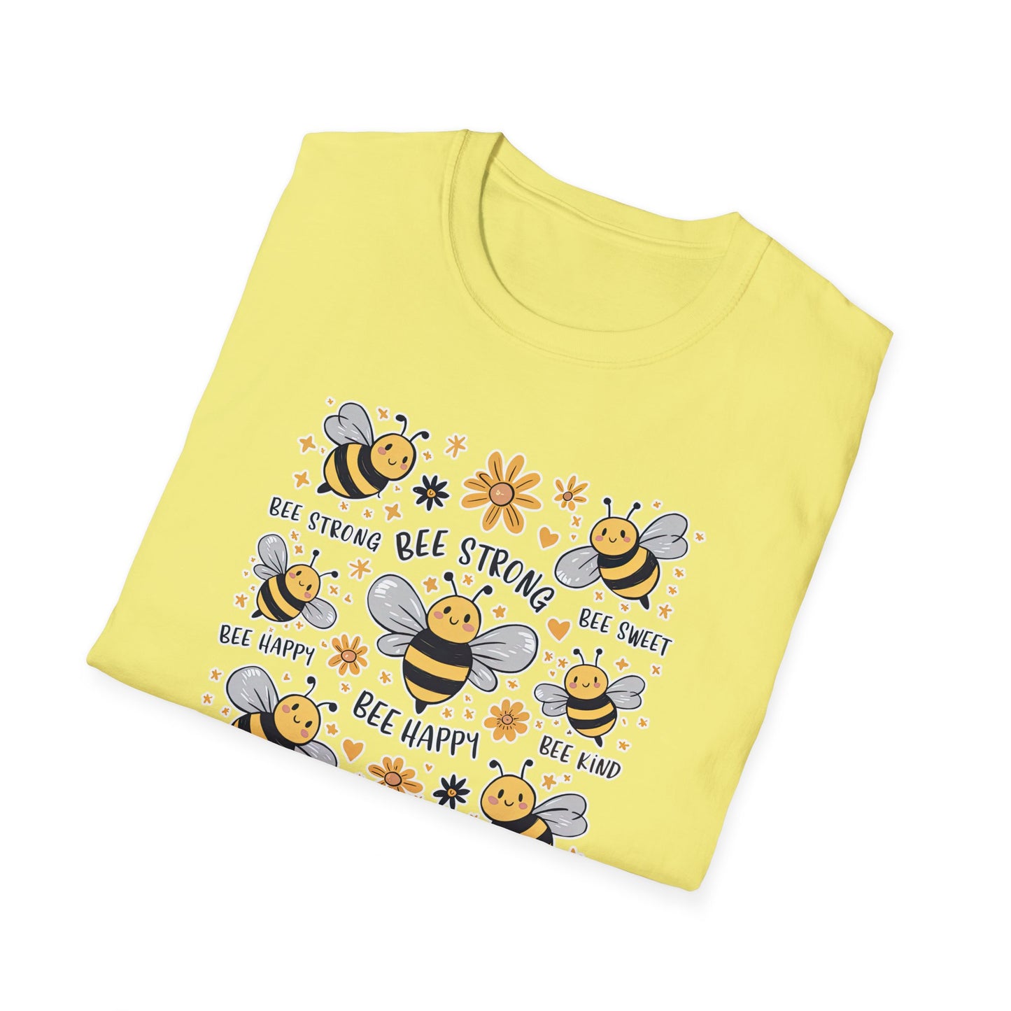 Bee Kind, Sweet, Happy - Unisex Softstyle T-Shirt