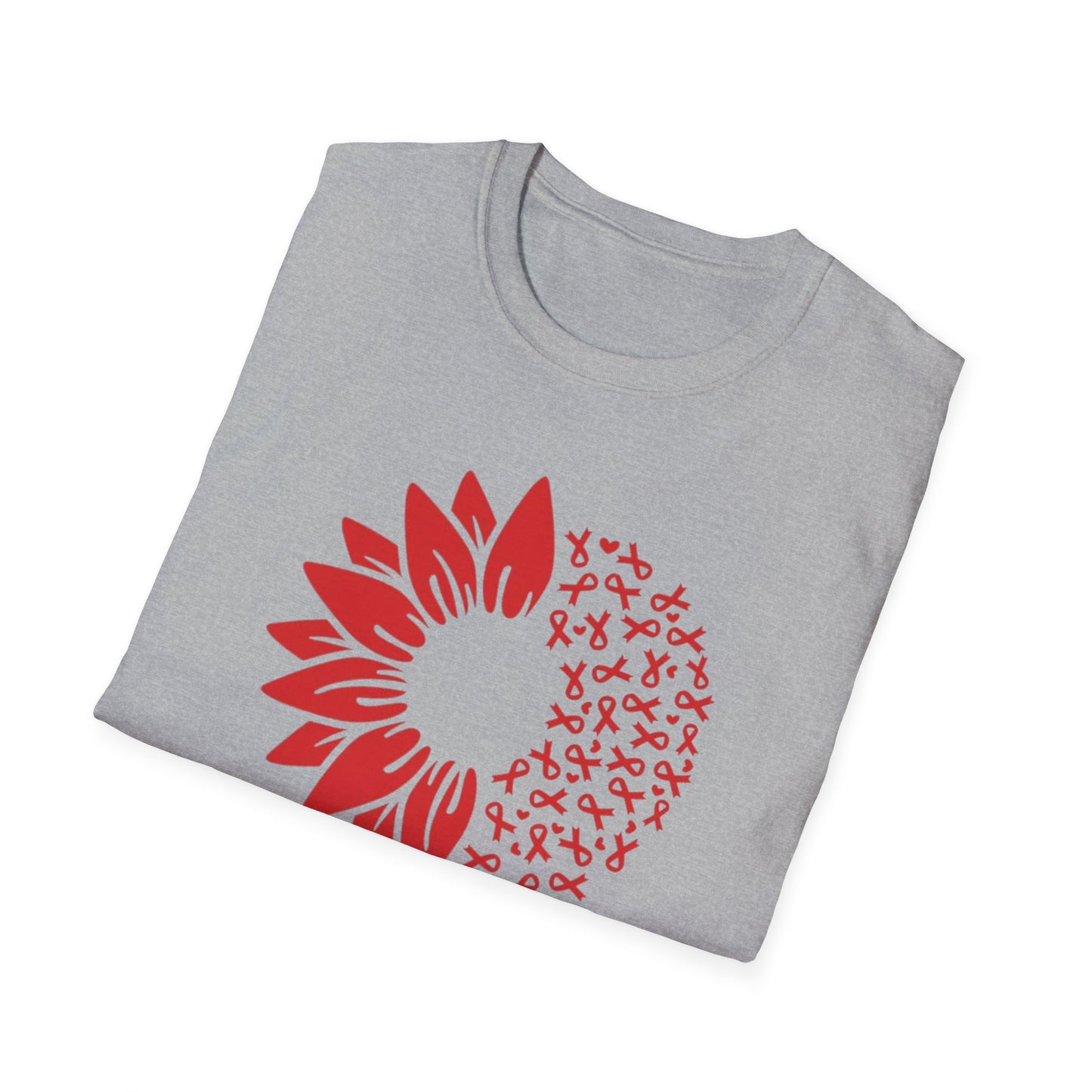 Blood Clot Survivor Flower - Unisex Softstyle T-Shirt