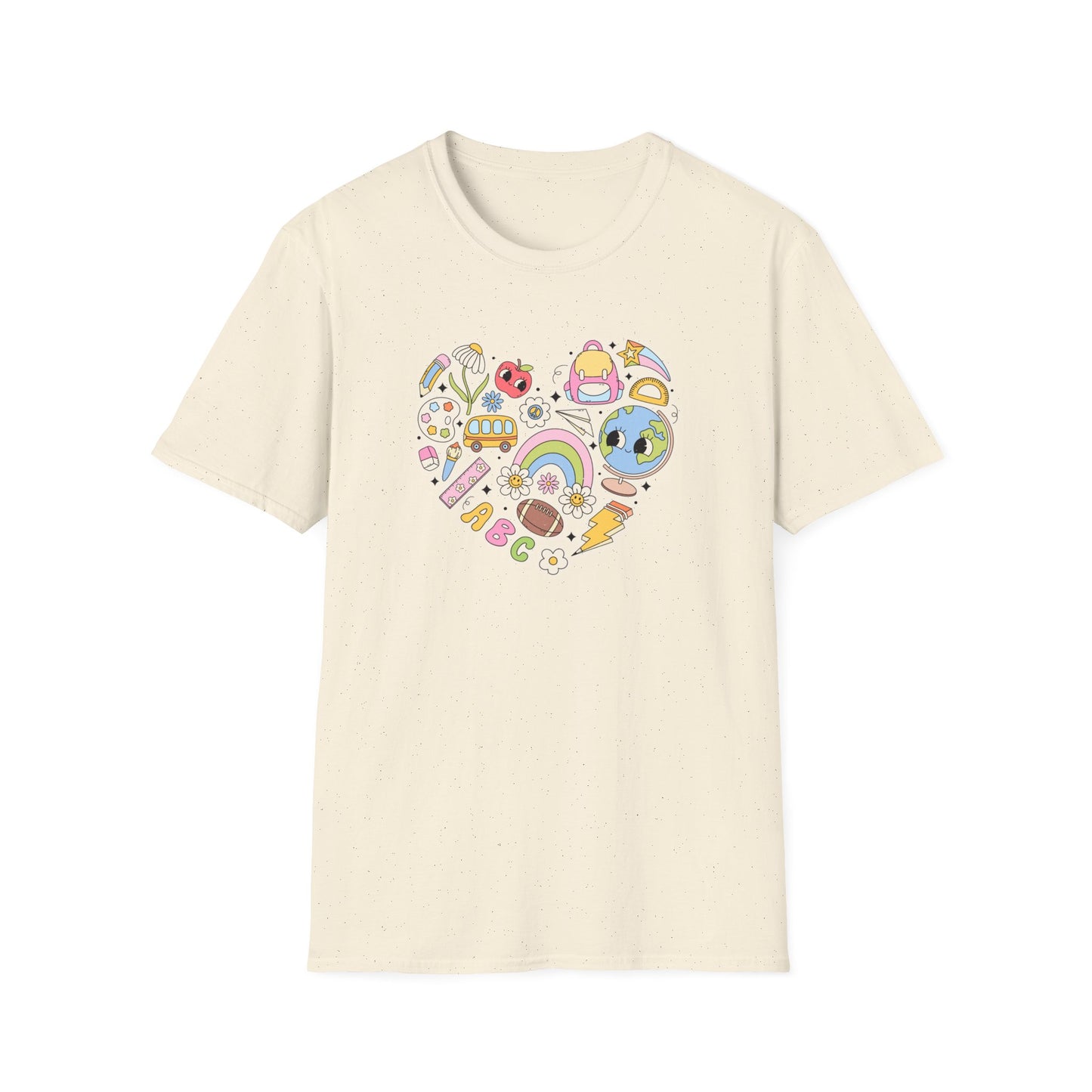 School Supplies Heart - Unisex Softstyle T-Shirt