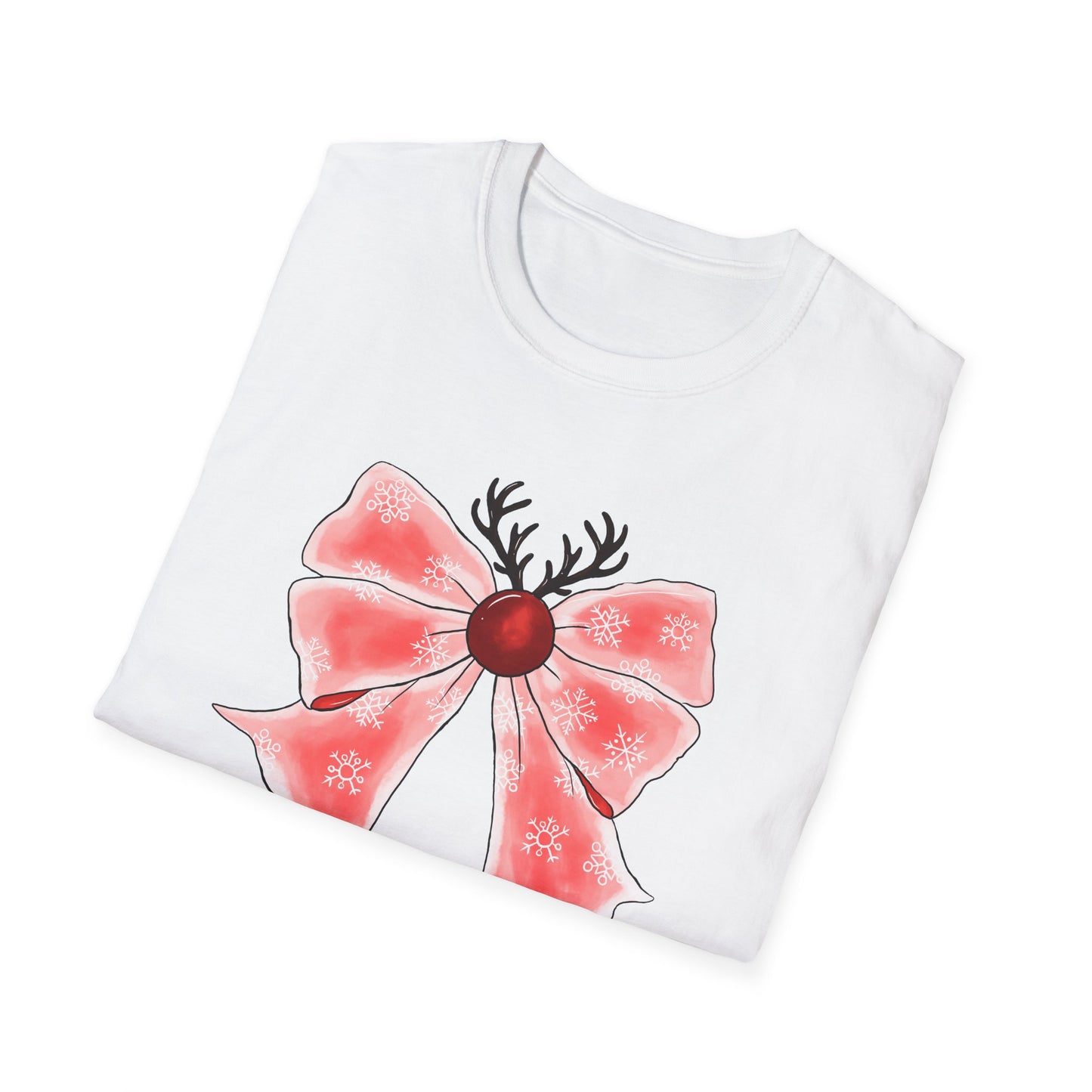 Christmas Cherry Coquette - Unisex Softstyle T-Shirt