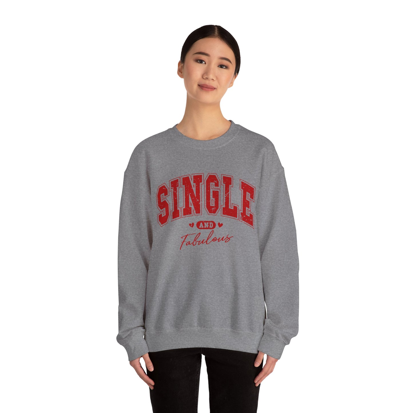 Single and Fabulous - Unisex Heavy Blend™ Crewneck Sweatshirt