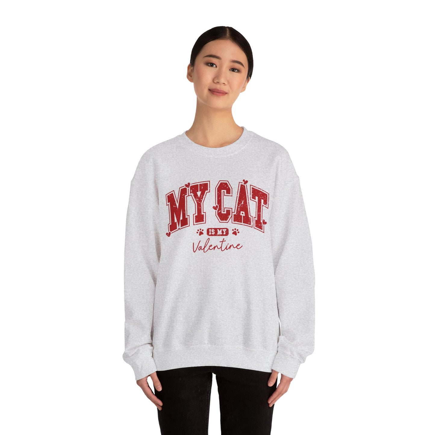 My Cat is my Valentine - Unisex Heavy Blend™ Crewneck Sweatshirt