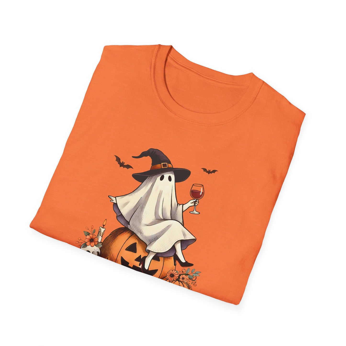 Ghost with Wine - Unisex Softstyle T-Shirt