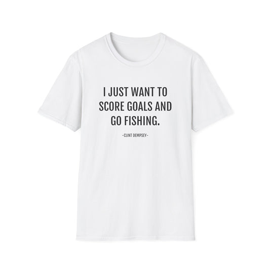 Fishing Goals Unisex T-Shirt, Outdoor Shirt, Gift for Fisherman, Casual Wear, Father's Day, Fishing Lover Tee
