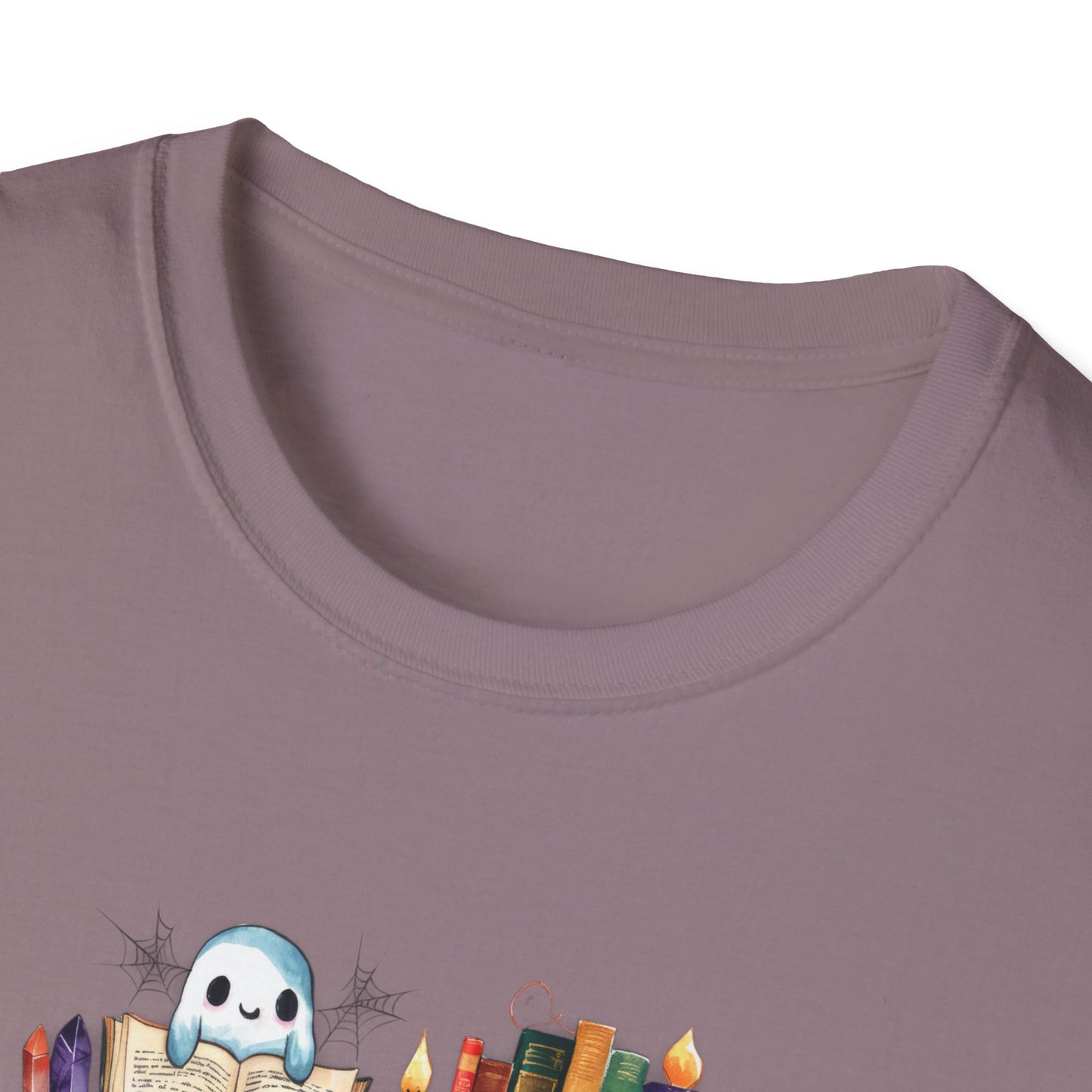 Spooky Bookshelf - Unisex Softstyle T-Shirt
