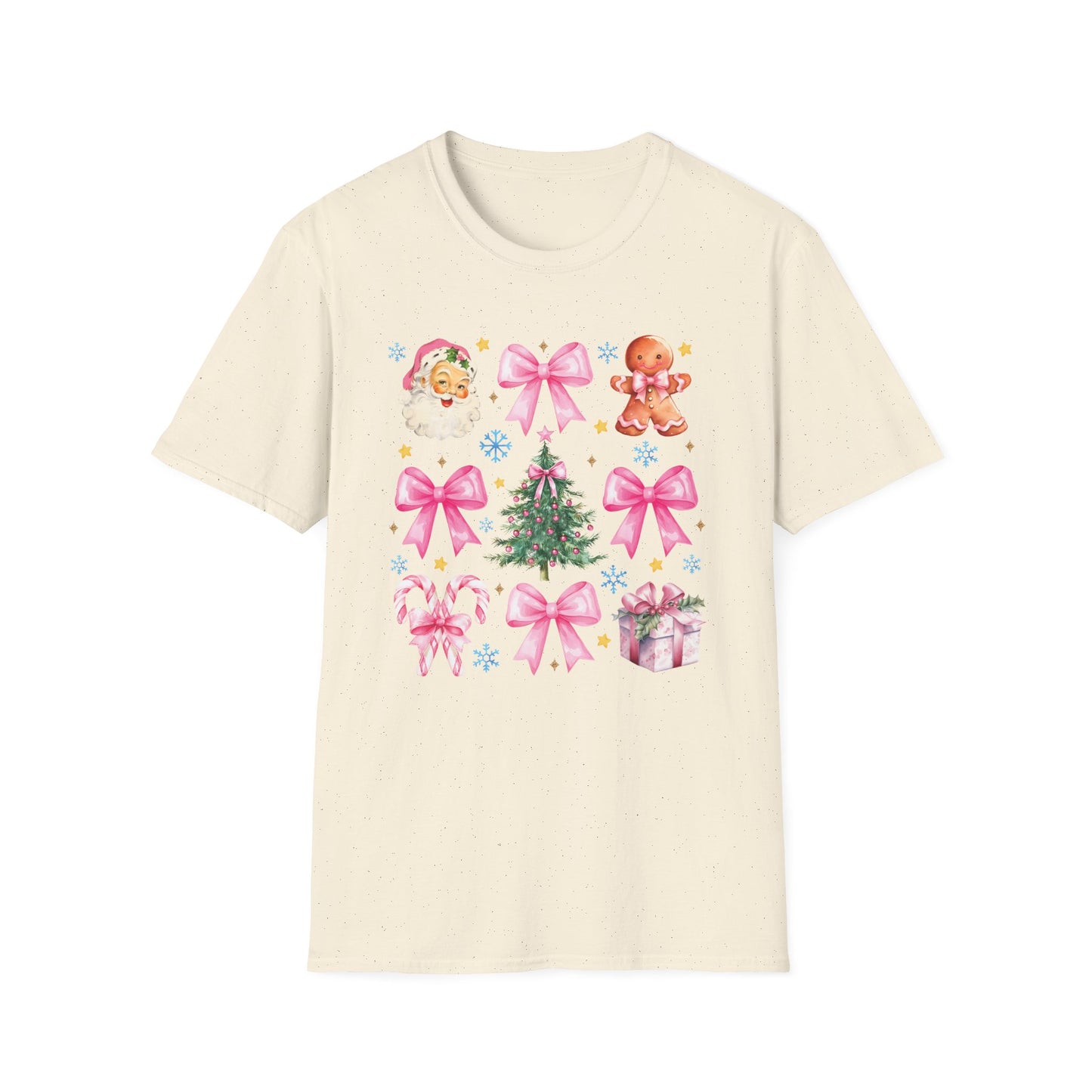 Pink Christmas Coquette - Unisex Softstyle T-Shirt