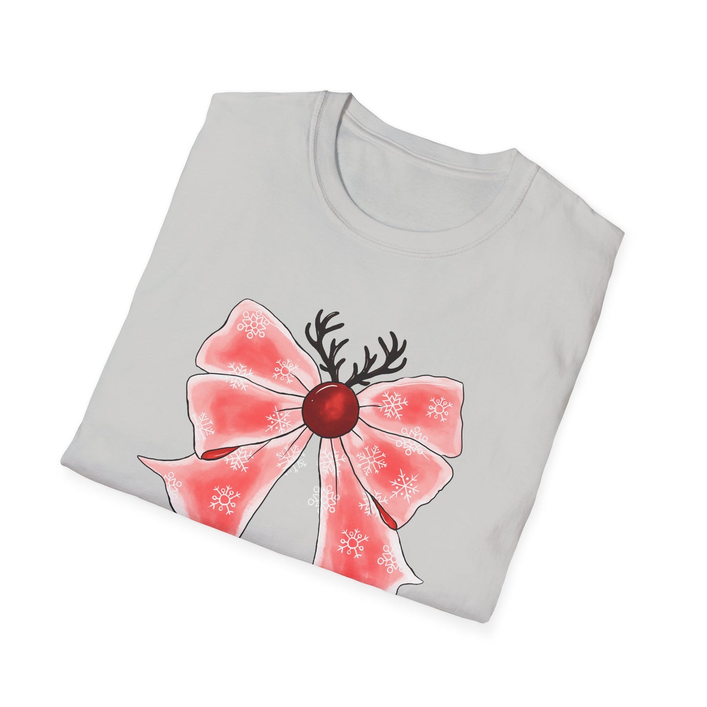 Christmas Cherry Coquette - Unisex Softstyle T-Shirt