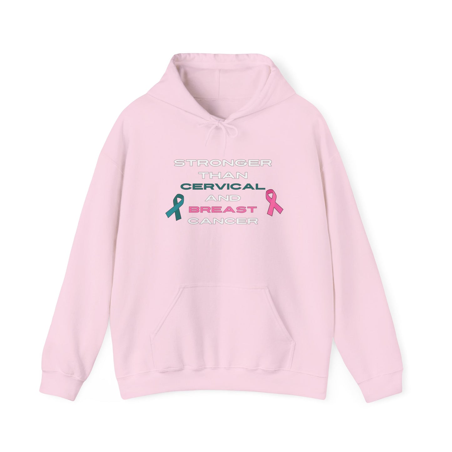 Stronger Than Cervical and Breast Cancer - Unisex Heavy Blend™ Hooded Sweatshirt