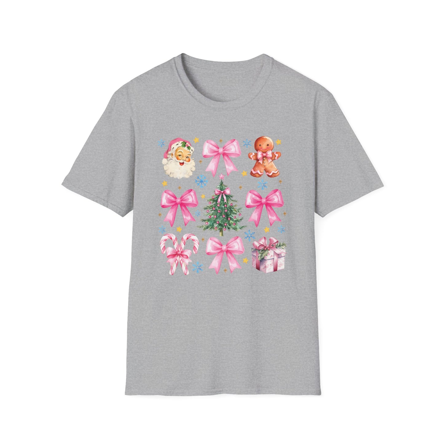 Pink Christmas Coquette - Unisex Softstyle T-Shirt