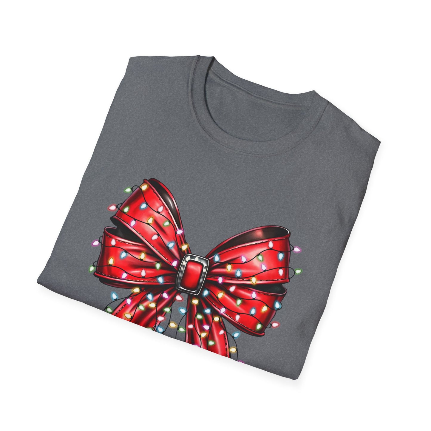 Santa Christmas Lights Coquette - Unisex Softstyle T-Shirt