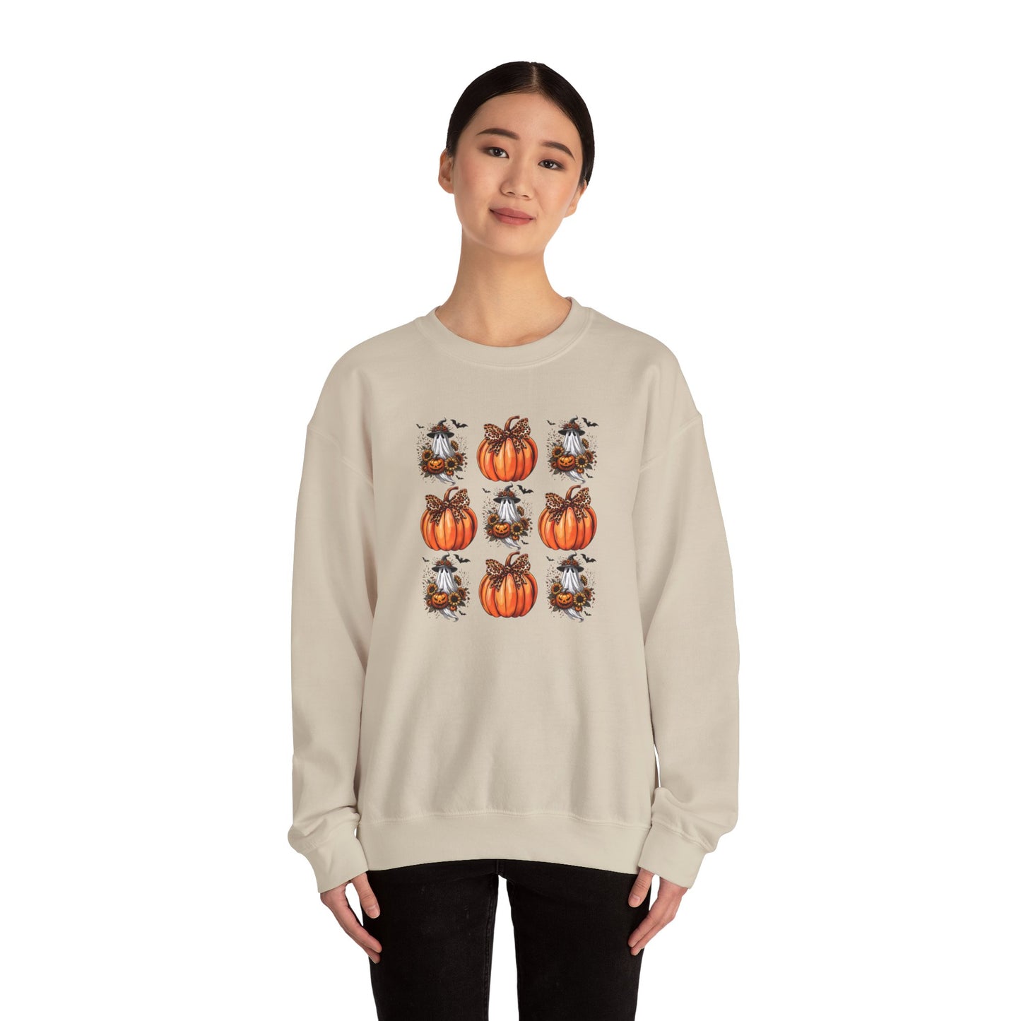 Ghost Pumpkin Coquette - Unisex Heavy Blend™ Crewneck Sweatshirt