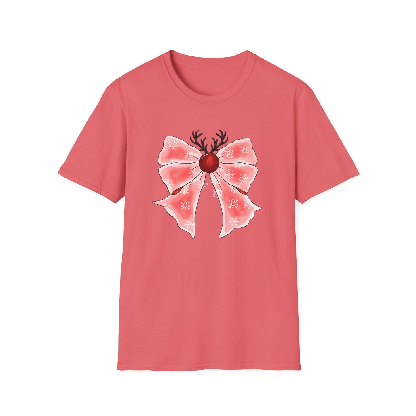 Christmas Cherry Coquette - Unisex Softstyle T-Shirt