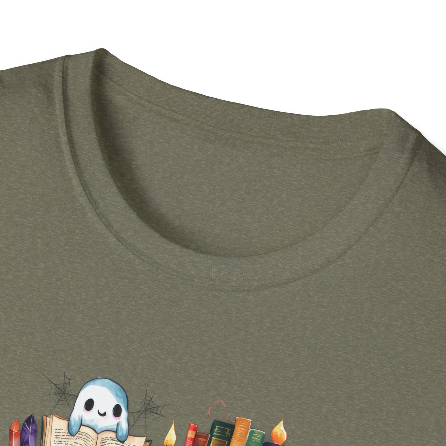 Spooky Bookshelf - Unisex Softstyle T-Shirt