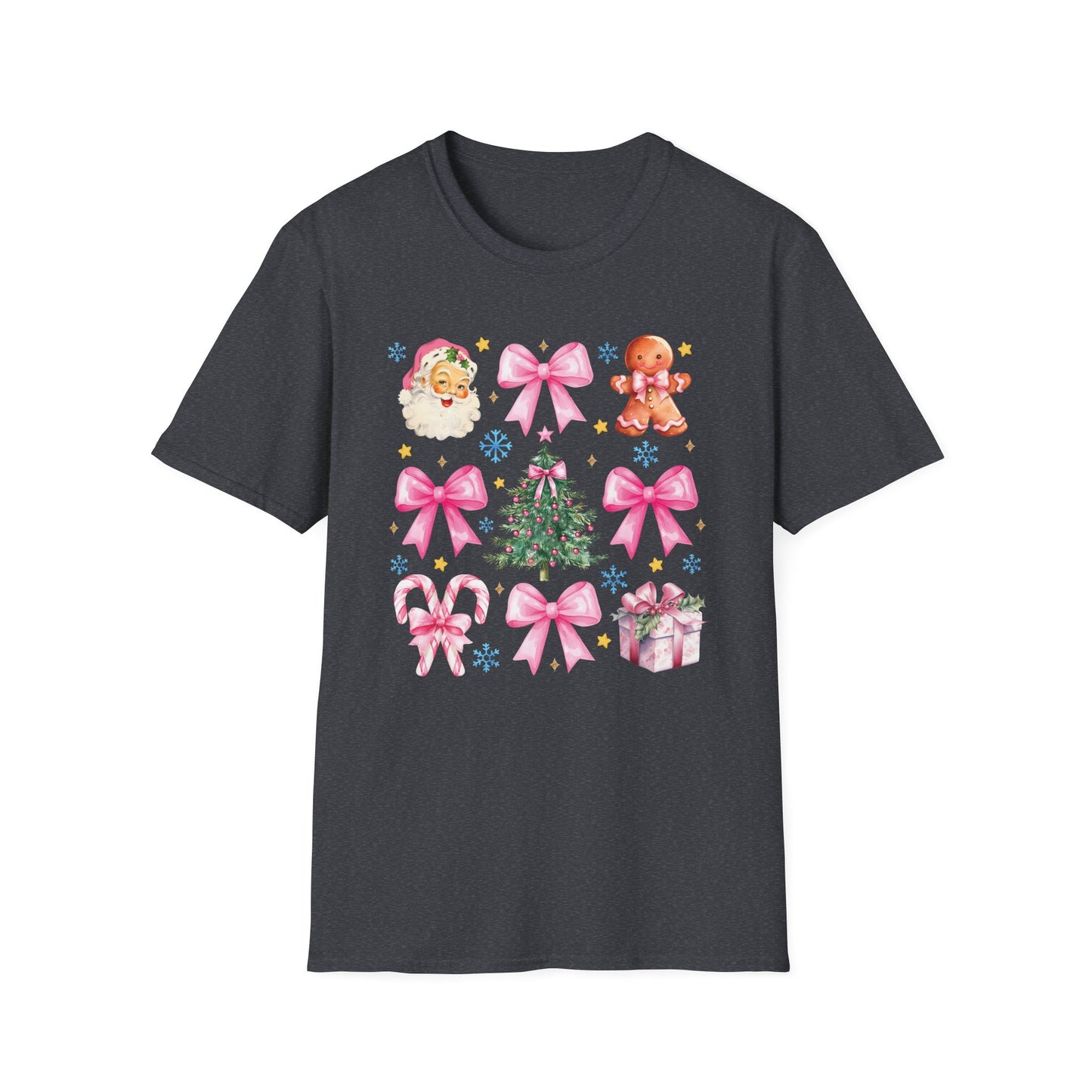 Pink Christmas Coquette - Unisex Softstyle T-Shirt