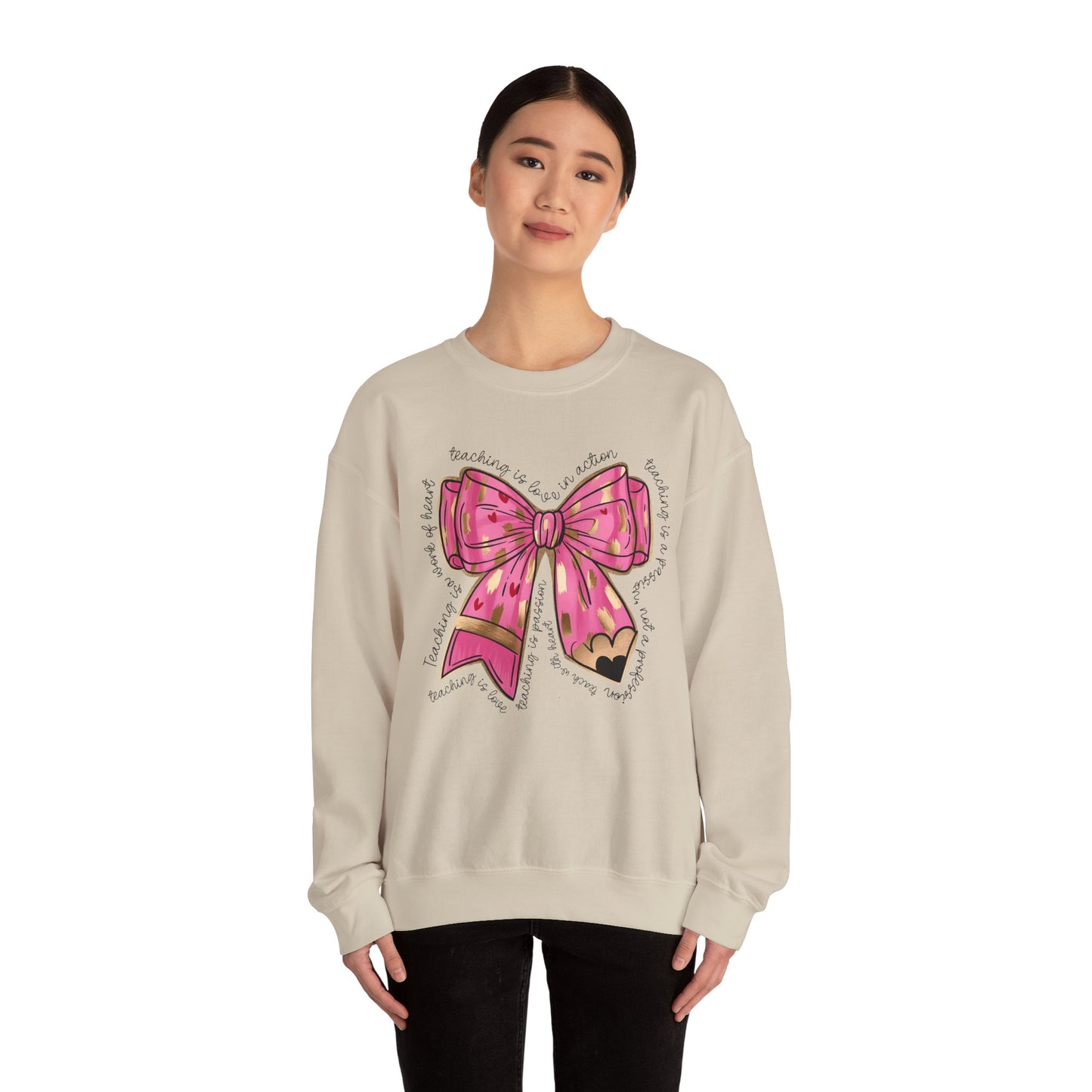 Teaching is Love in Action - Unisex Heavy Blend™ Crewneck Sweatshirt