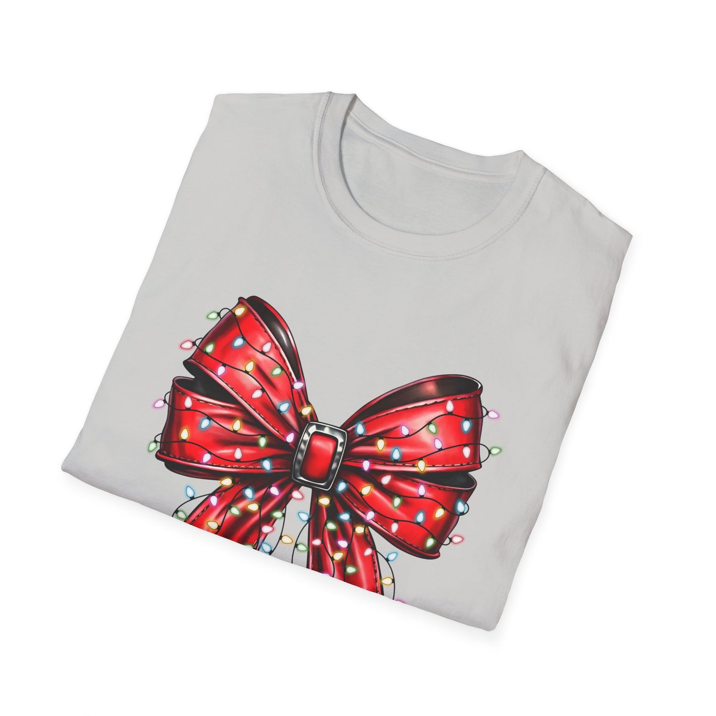 Santa Christmas Lights Coquette - Unisex Softstyle T-Shirt